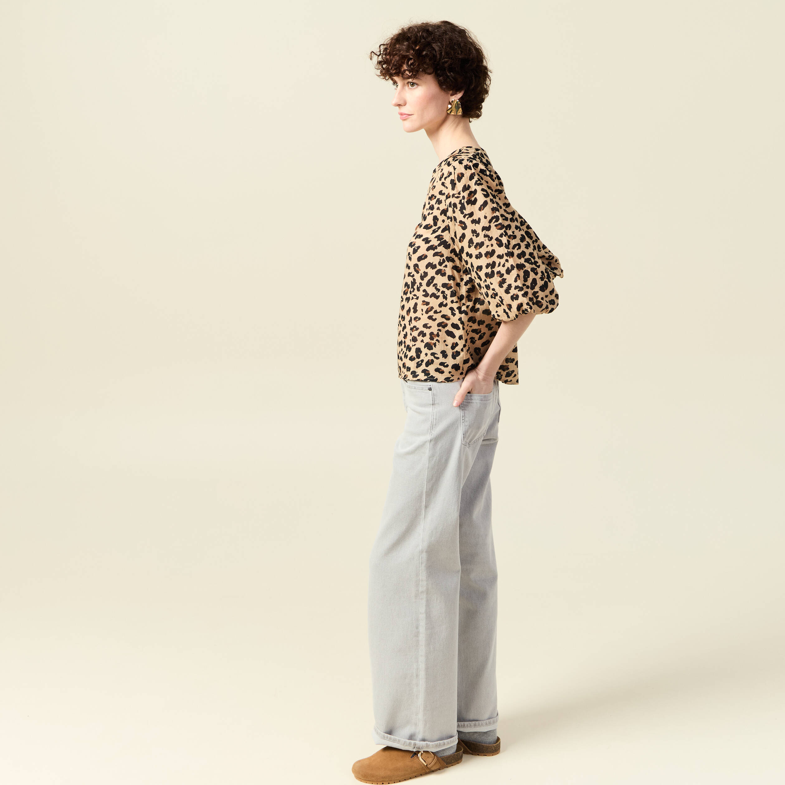 blouse manches courtes marron clair femme Blouse manches courtes marron clair femme