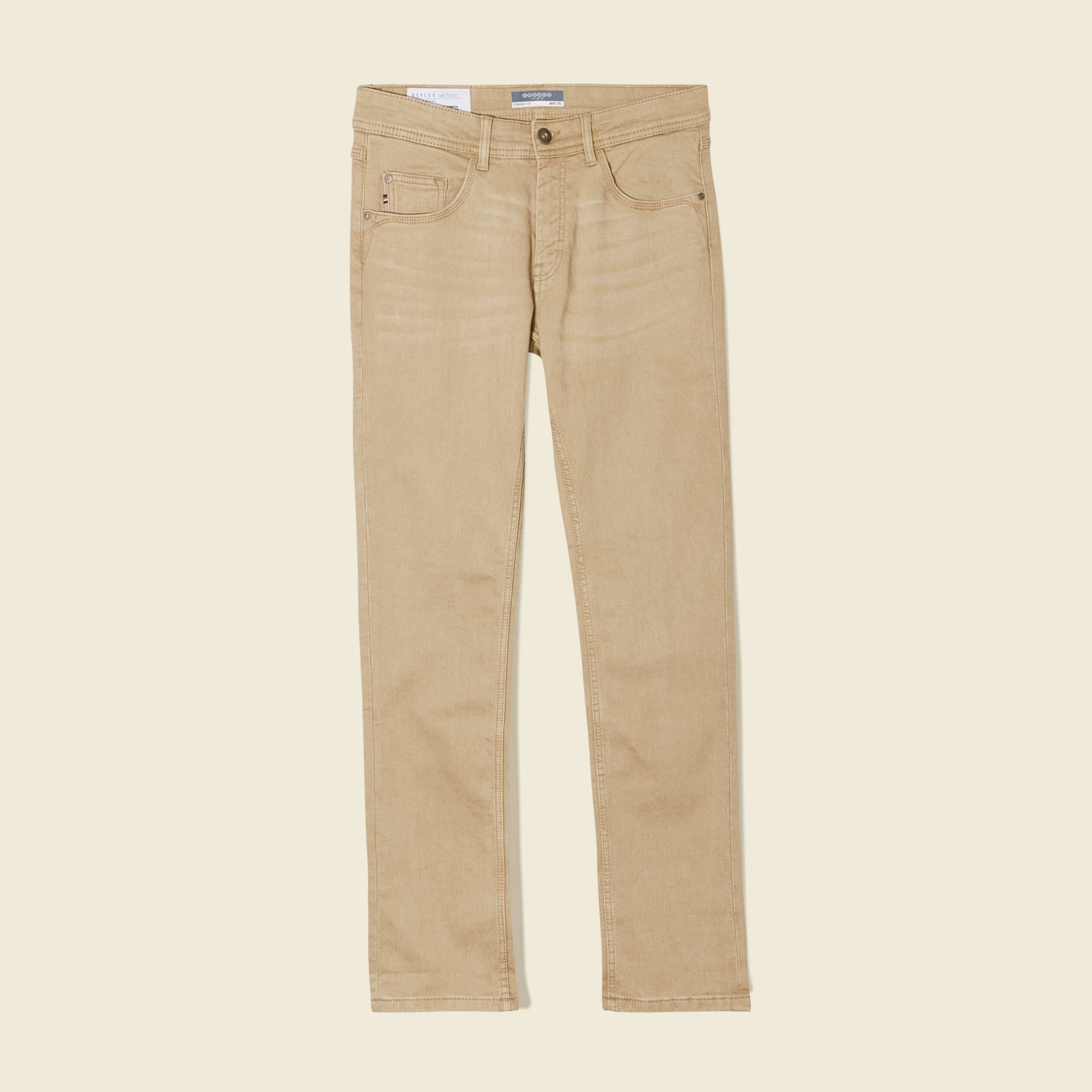 Jeans straight homme beige homme