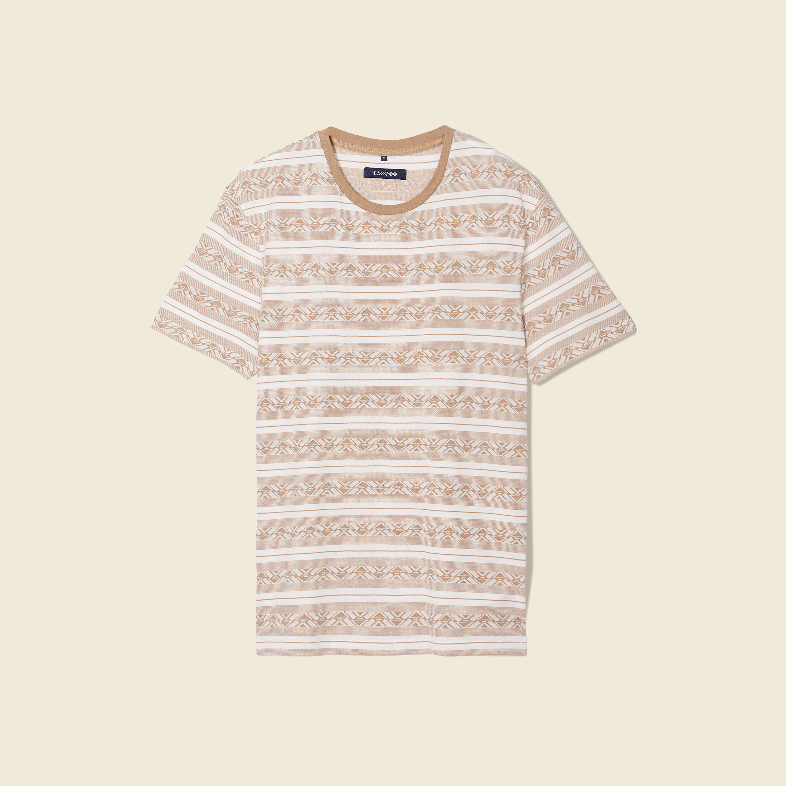 t shirt manches courtes beige homme T-shirt manches courtes beige homme