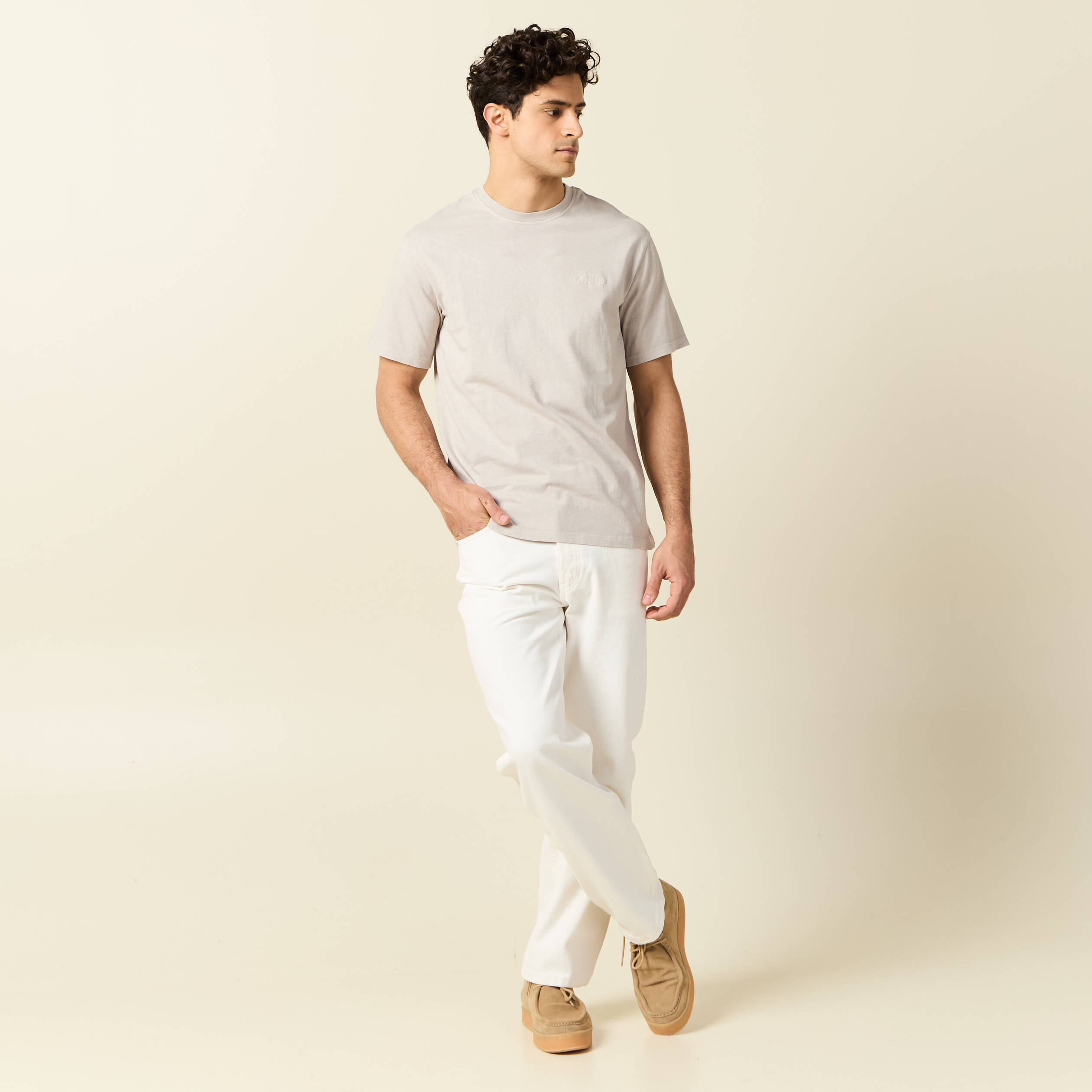 T-shirt Bonobo Homme Gris Taille XL - Comme Neuf Sans étiquettes