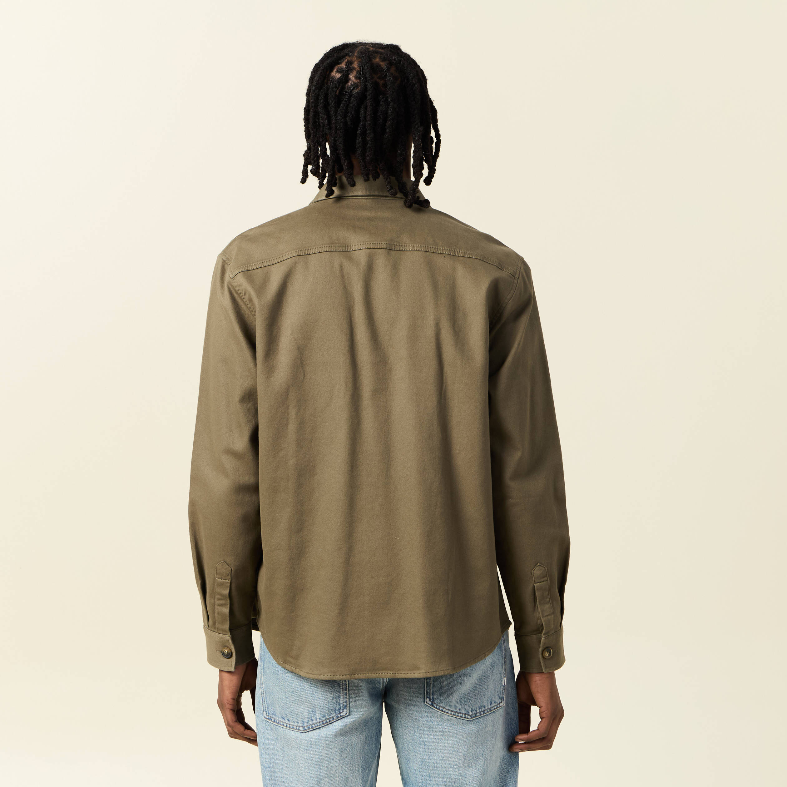 surchemise manches longues vert kaki homme Surchemise manches longues vert kaki homme