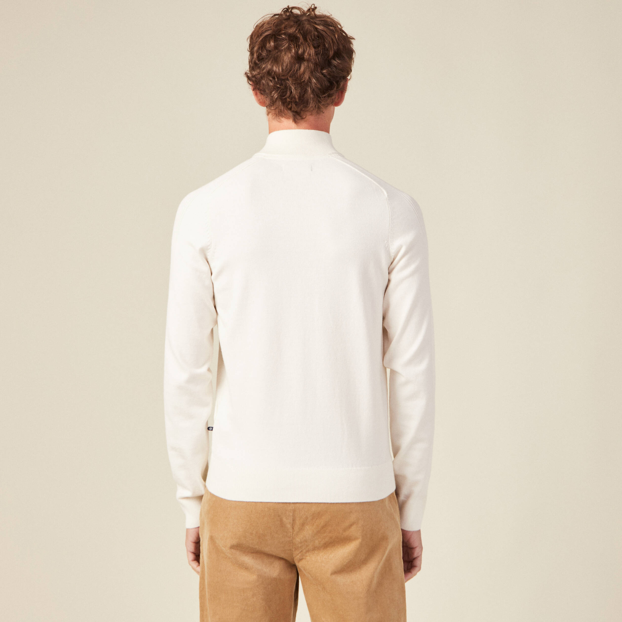 Pull manches longues ecru homme