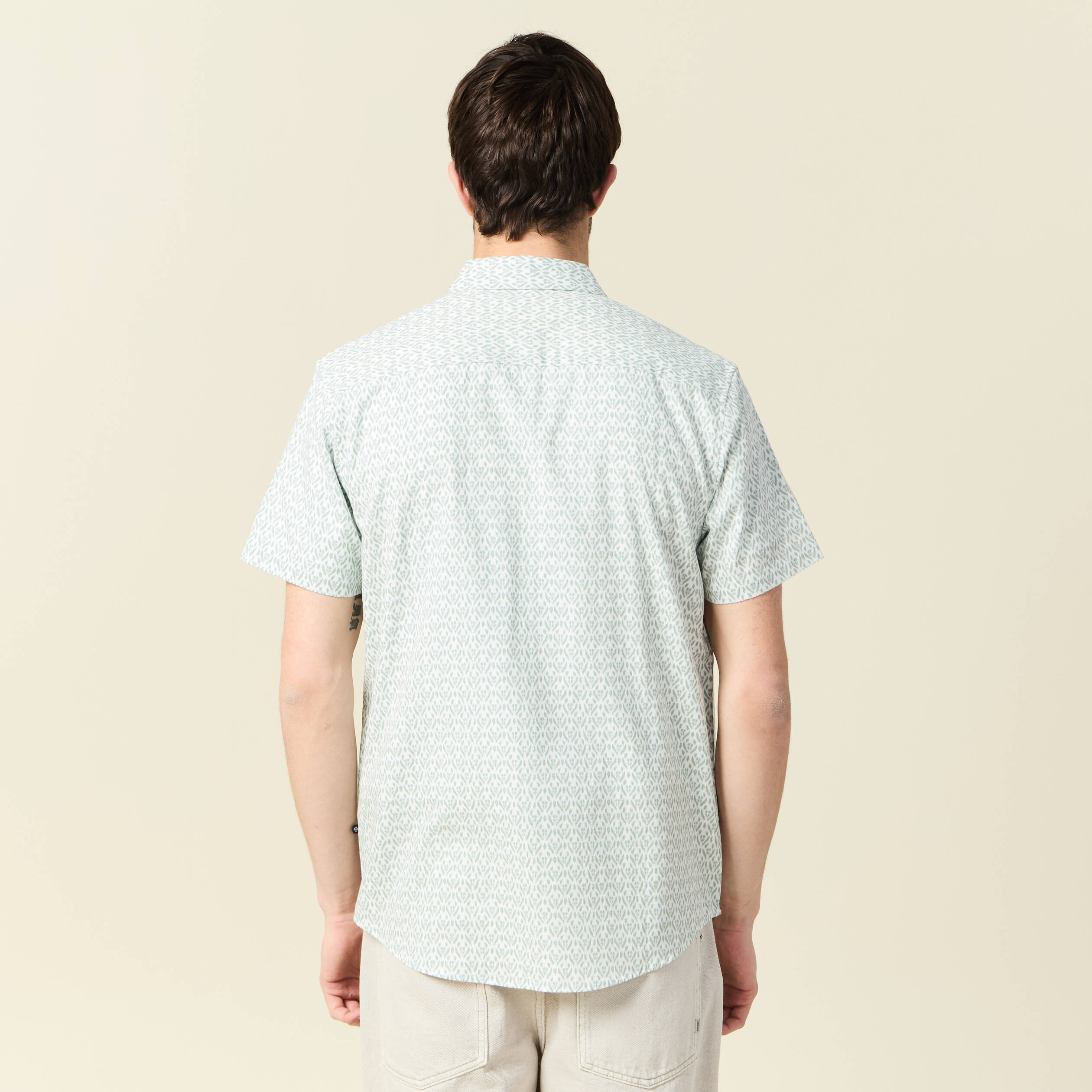 chemise manches courtes vert homme Chemise manches courtes vert homme