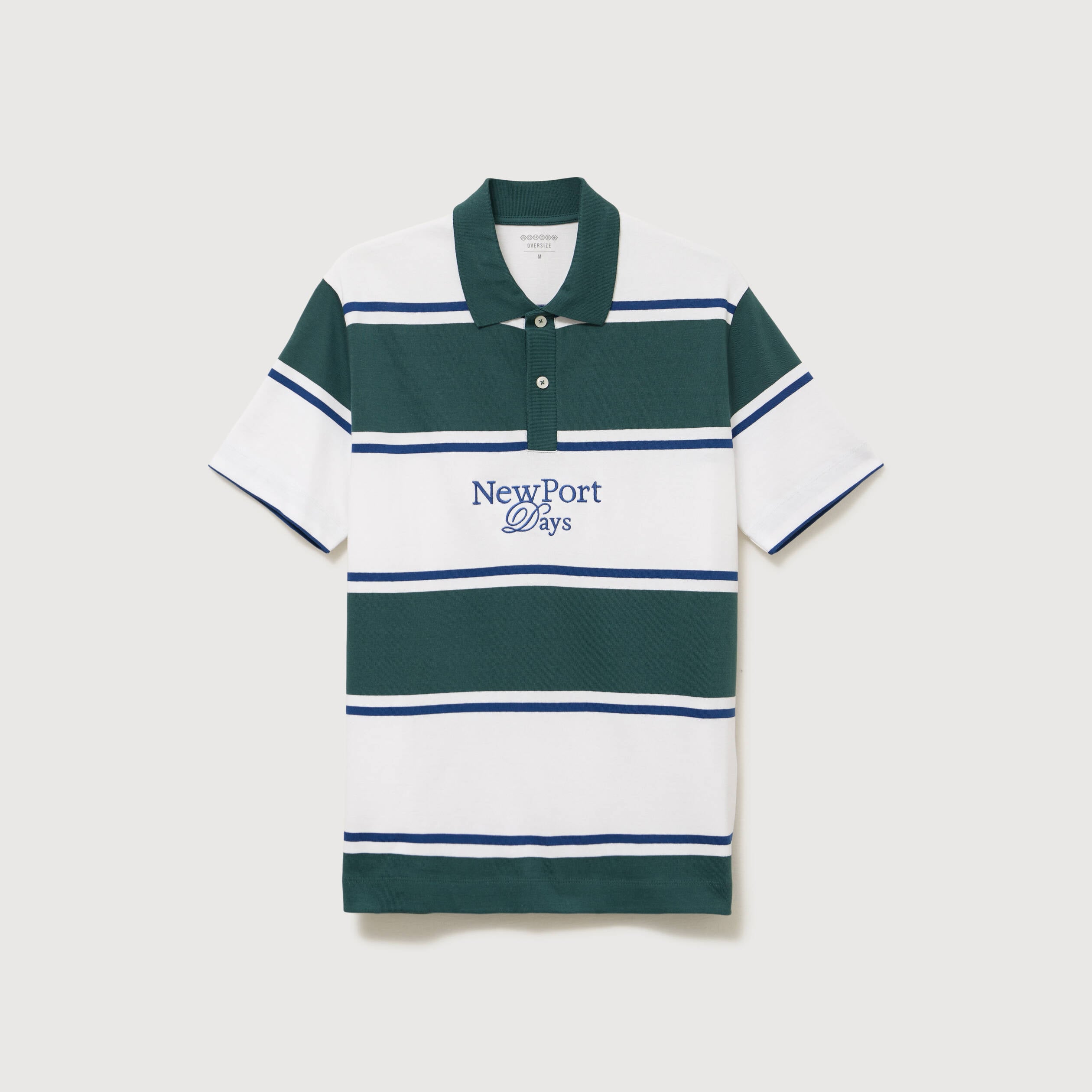 Polo ray&eacute; coupe ample manches courtes blanc homme