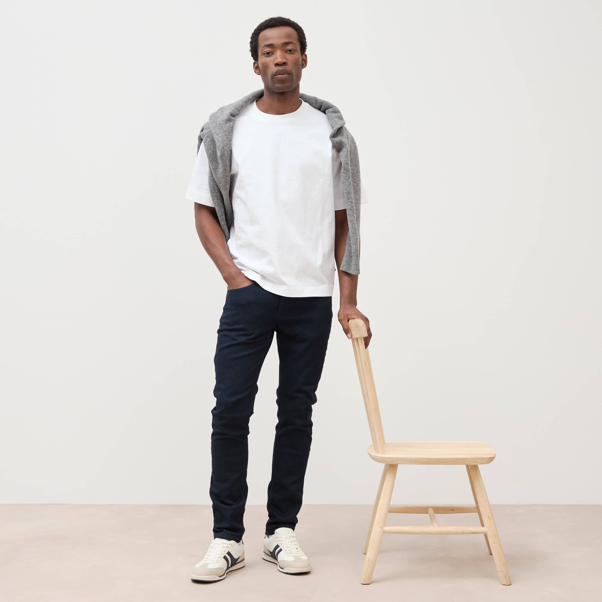 Jeans slim denim brut homme