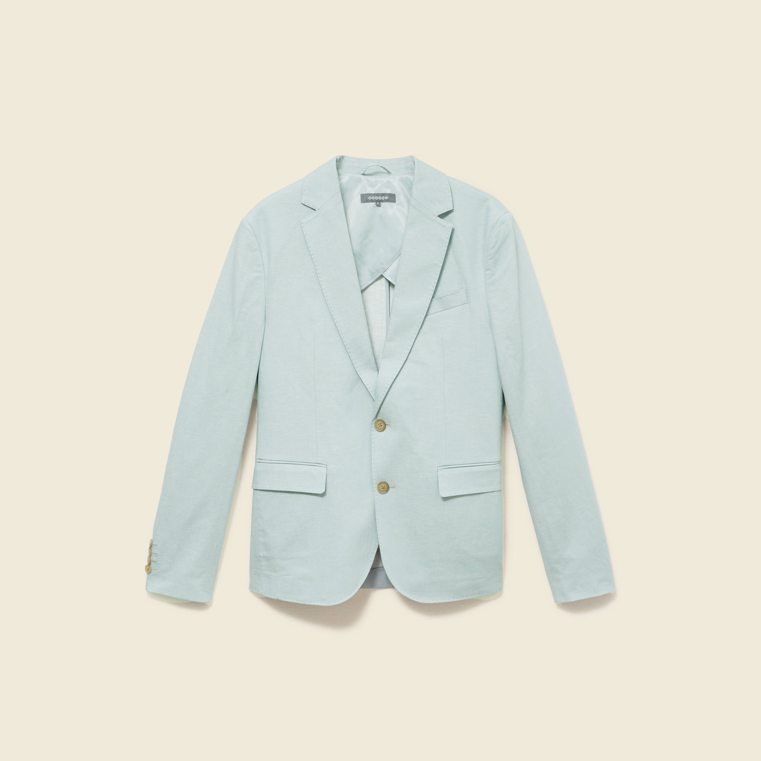 Blazer manches longues col classique vert clair homme