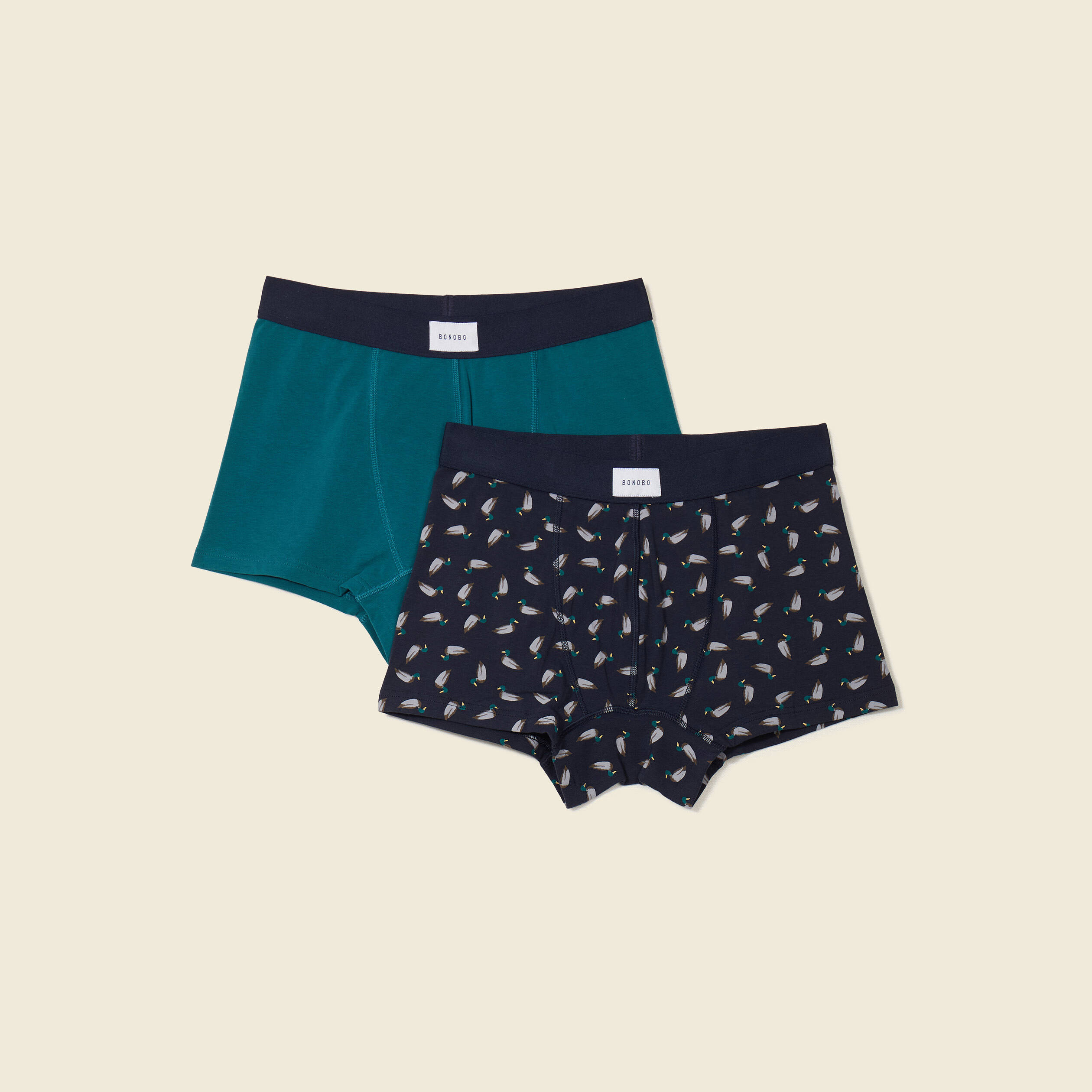 lot 2 boxers vert fonce homme Lot 2 boxers vert foncé homme