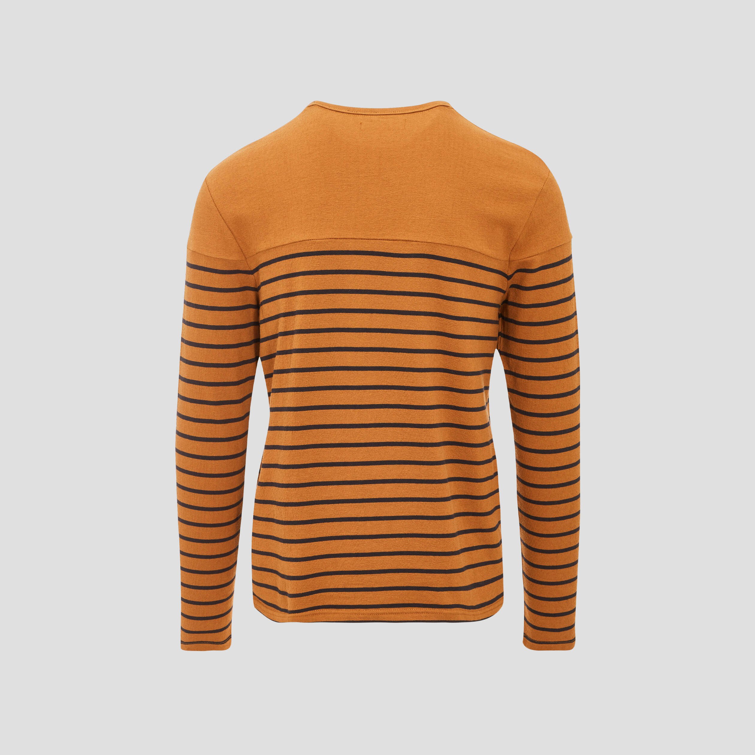 t shirt manches longues marron homme T-shirt manches longues marron homme