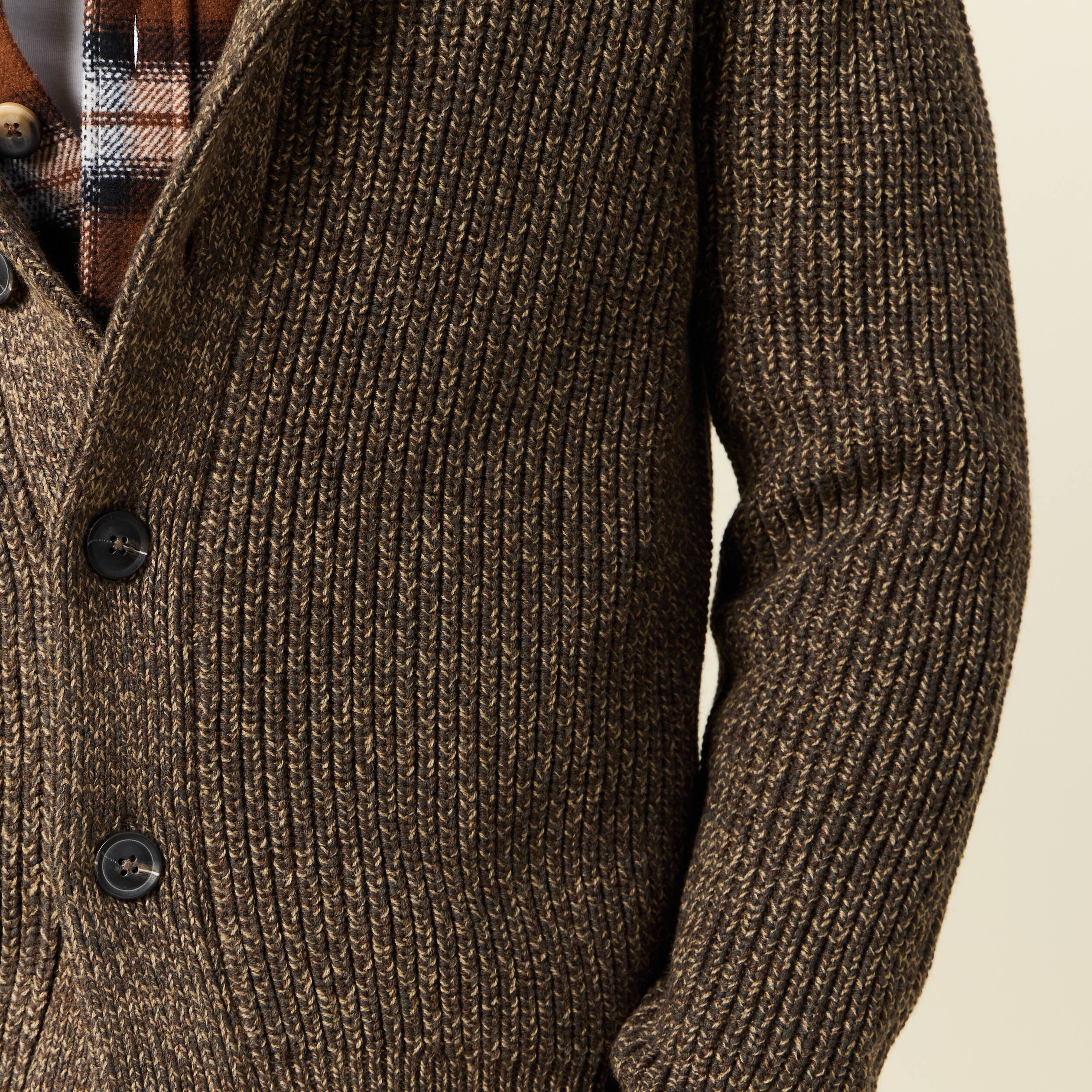 gilet manches longues marron homme Gilet manches longues marron homme
