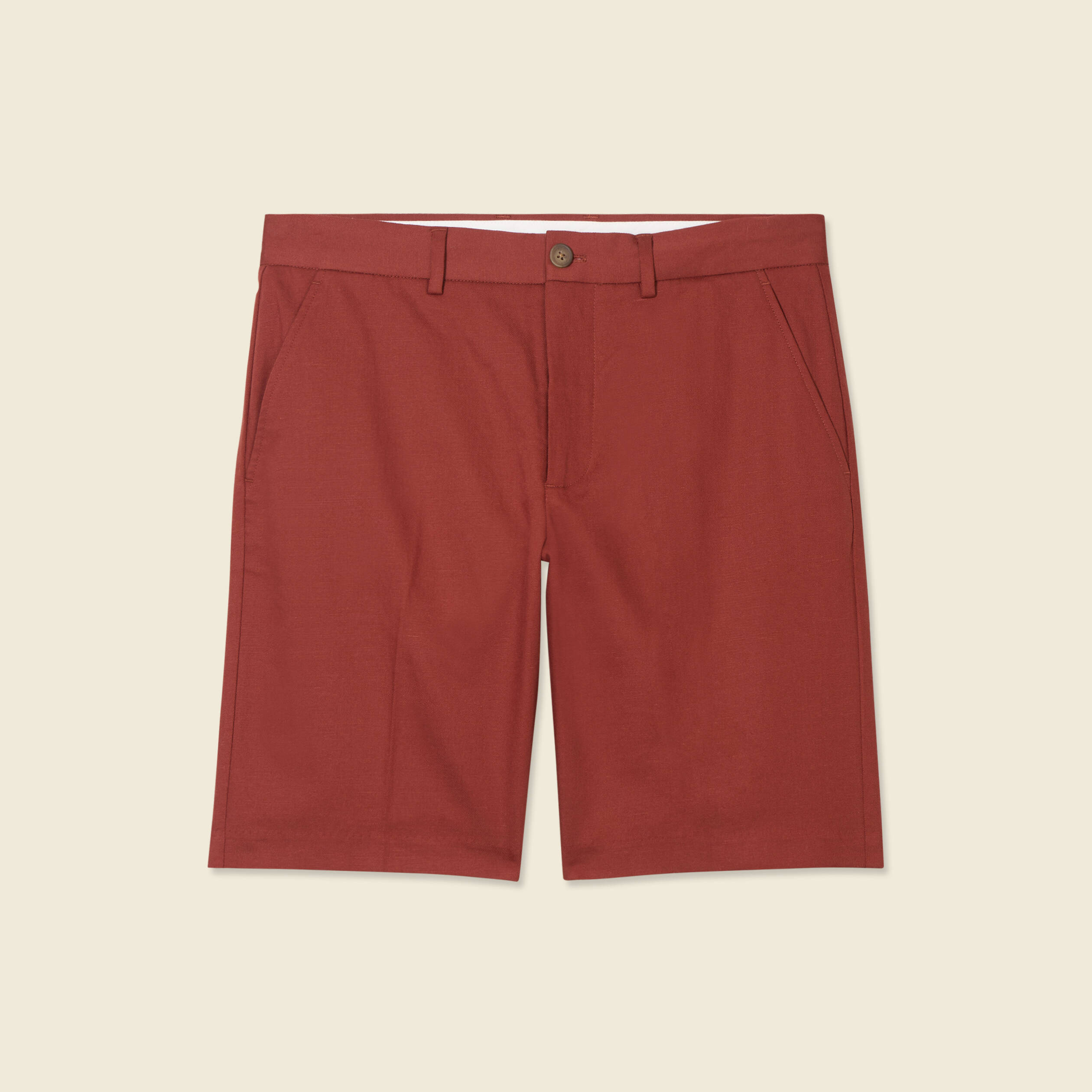 bermuda droit marron cognac homme Bermuda droit marron cognac homme