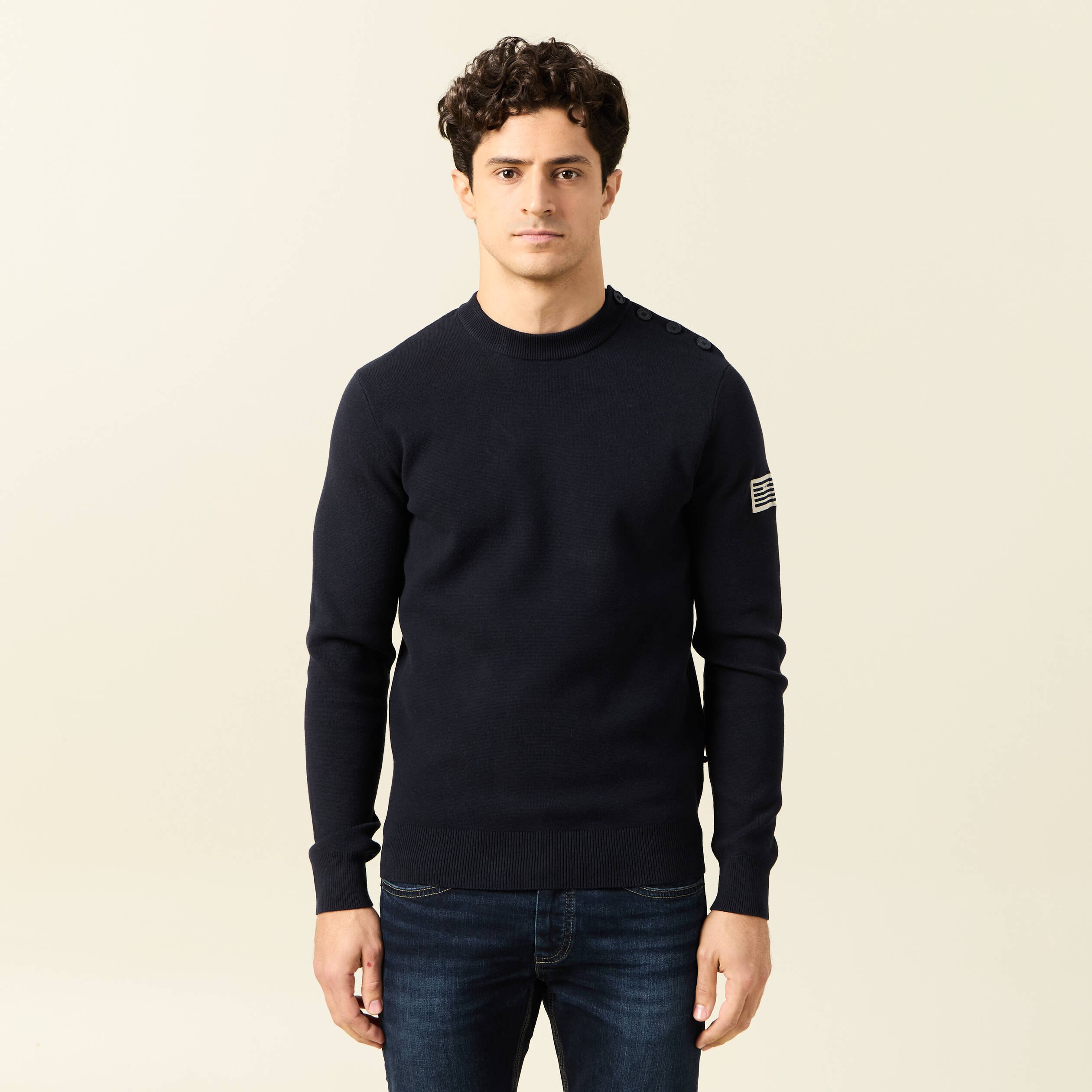 pull manches longues bleu marine homme Pull manches longues bleu marine homme