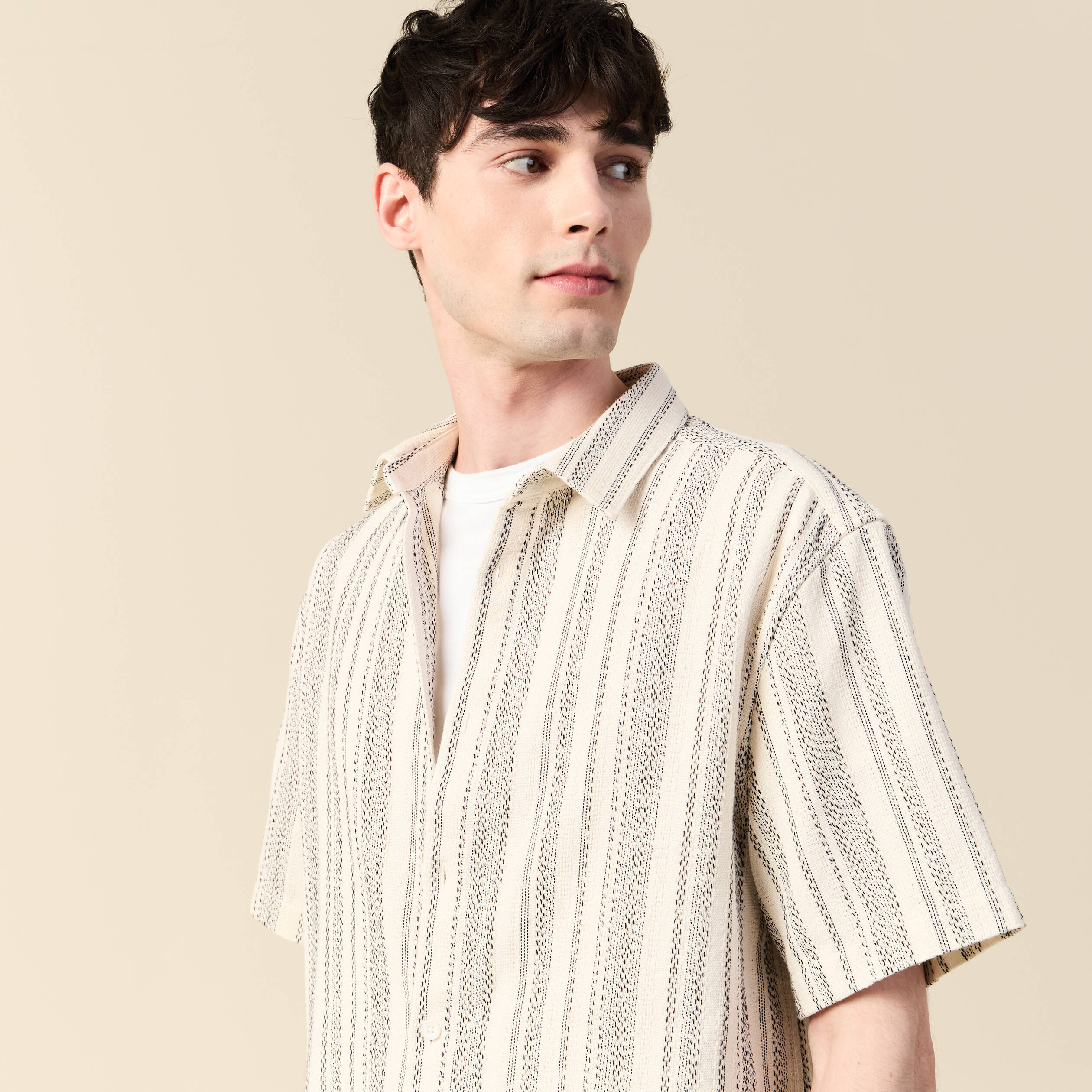 chemise eco responsable ecru homme Chemise éco-responsable ecru homme