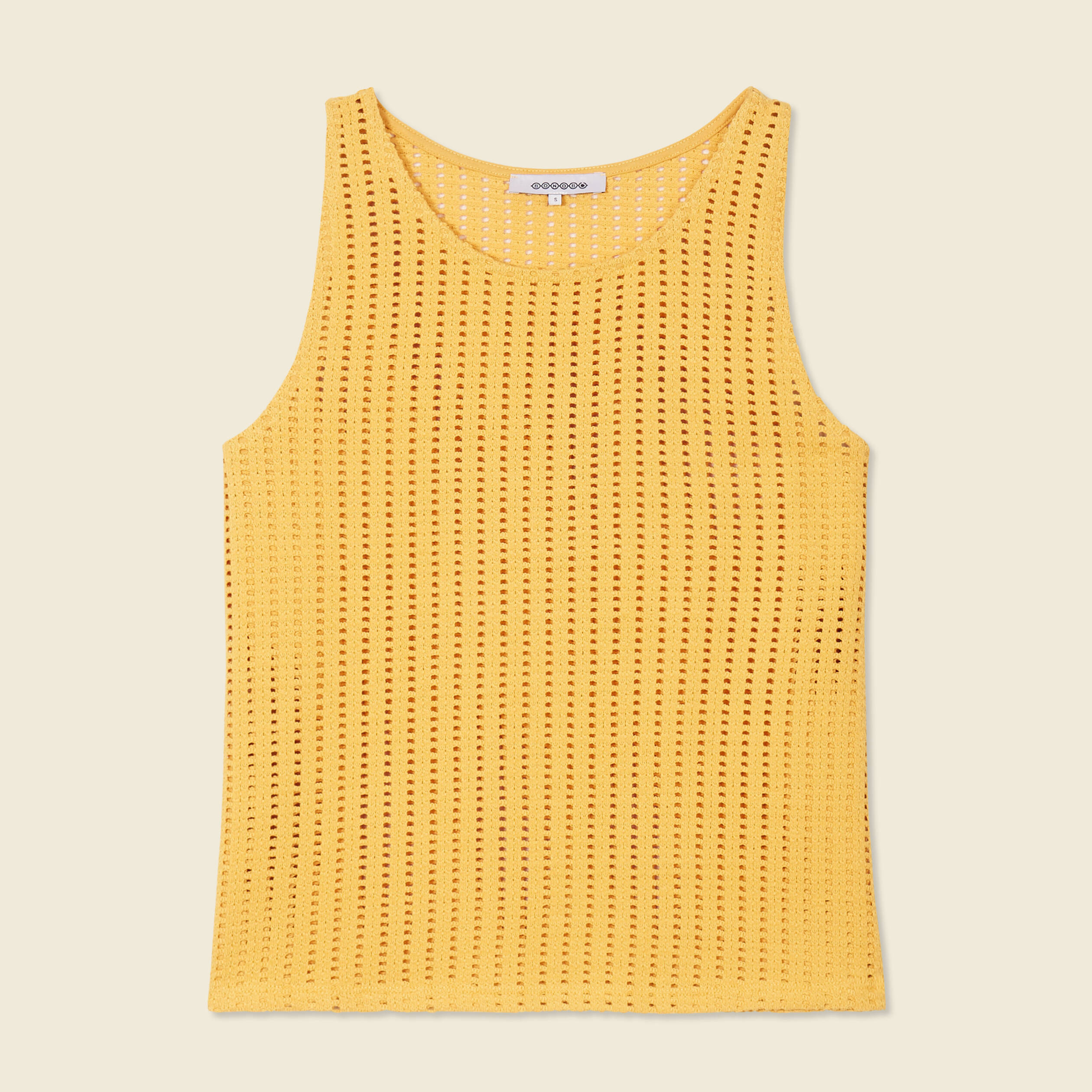 debardeur sans manches ajoure jaune femme Débardeur sans manches ajouré jaune femme