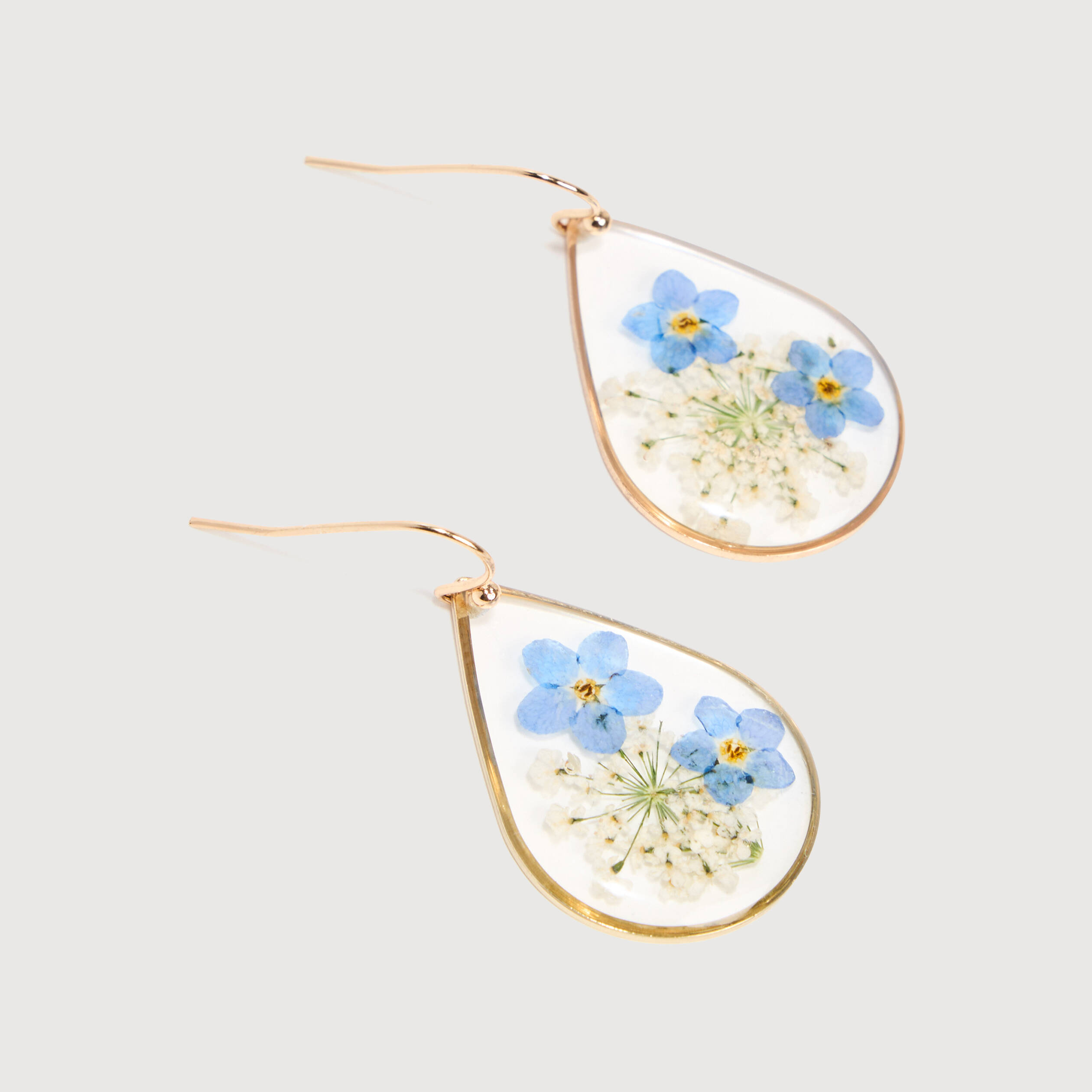 Boucles d'oreilles bleu clair femme