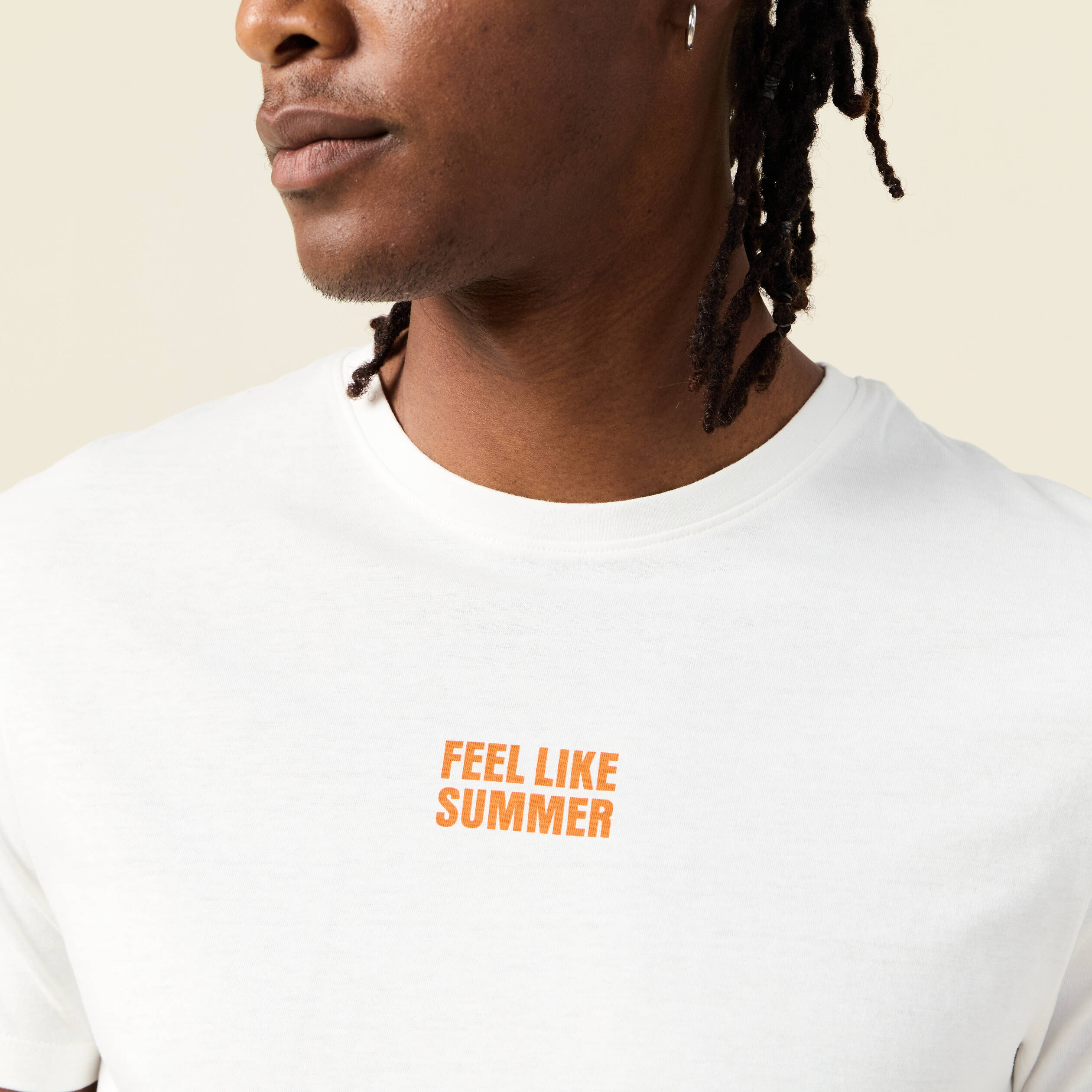 t shirt manches courtes ecru homme T-shirt manches courtes ecru homme