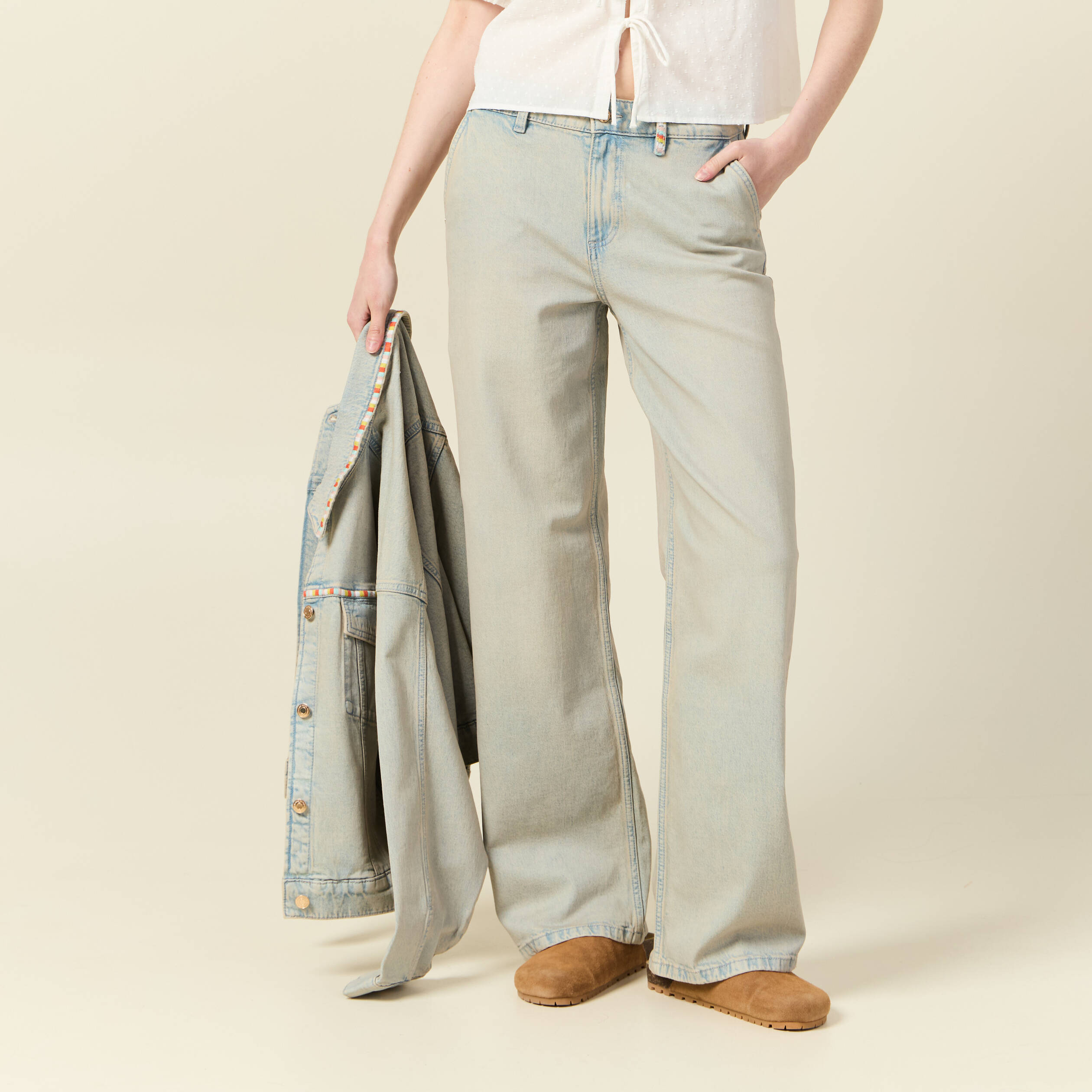 jeans baggy bleu ciel femme Jeans baggy bleu ciel femme