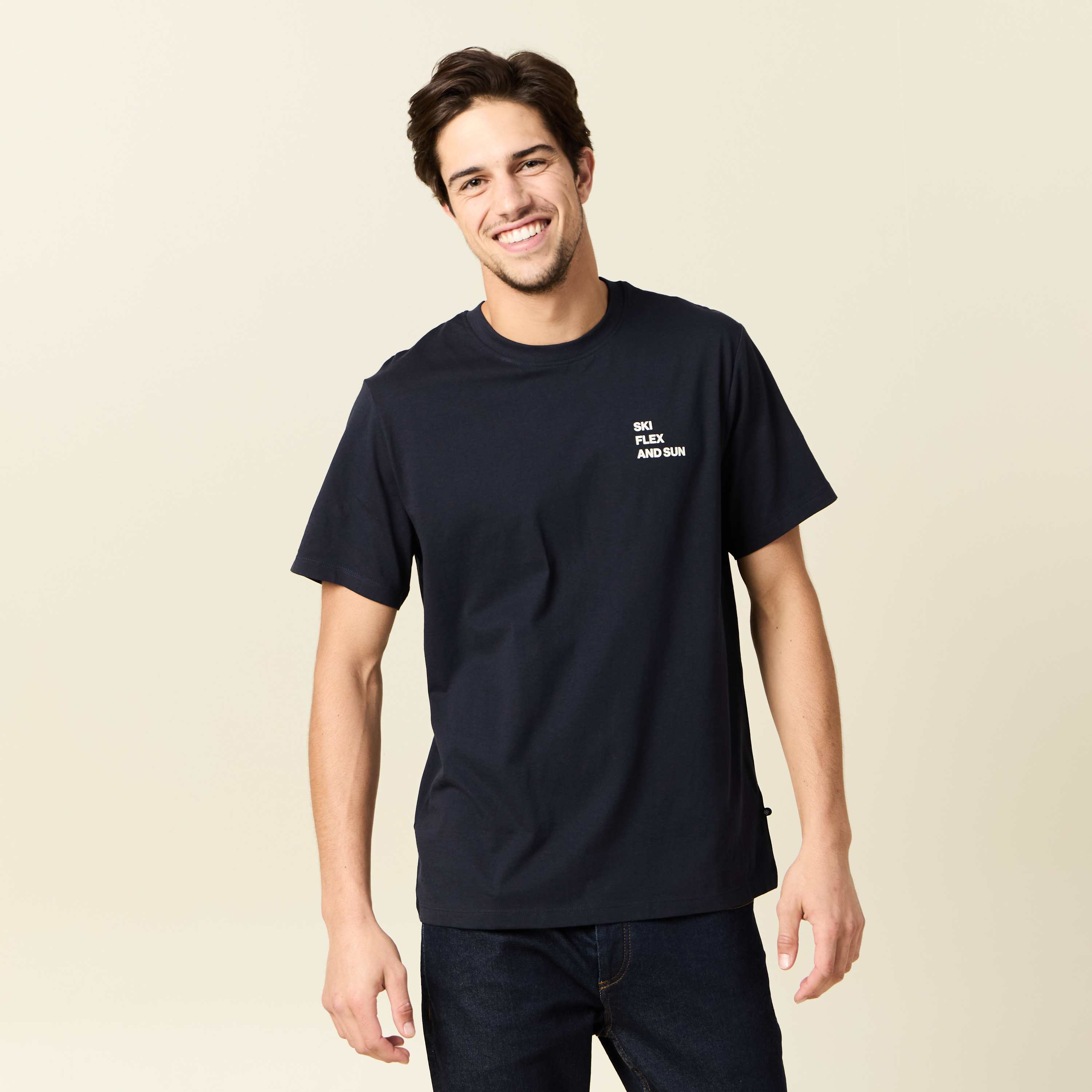 t shirt manches courtes bleu marine homme T-shirt manches courtes bleu marine homme