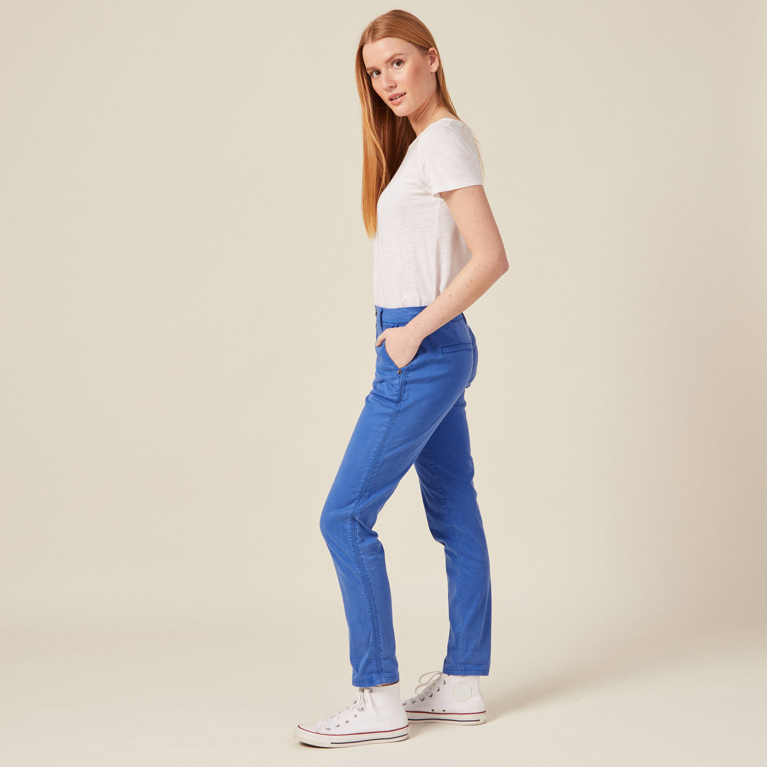 Pantalon bleu électrique femme 2025