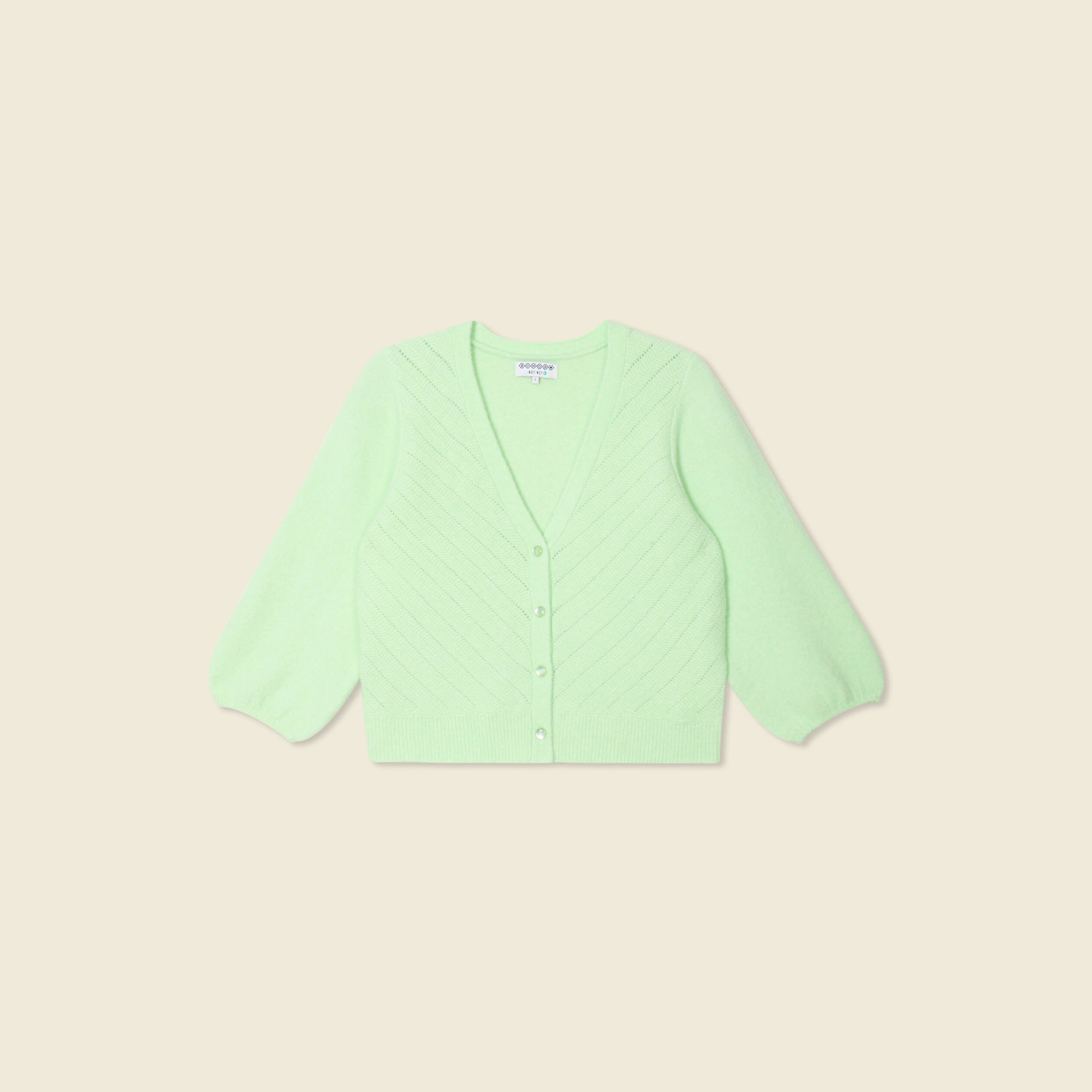gilet manches 34 vert clair femme Gilet manches 3/4 vert clair femme