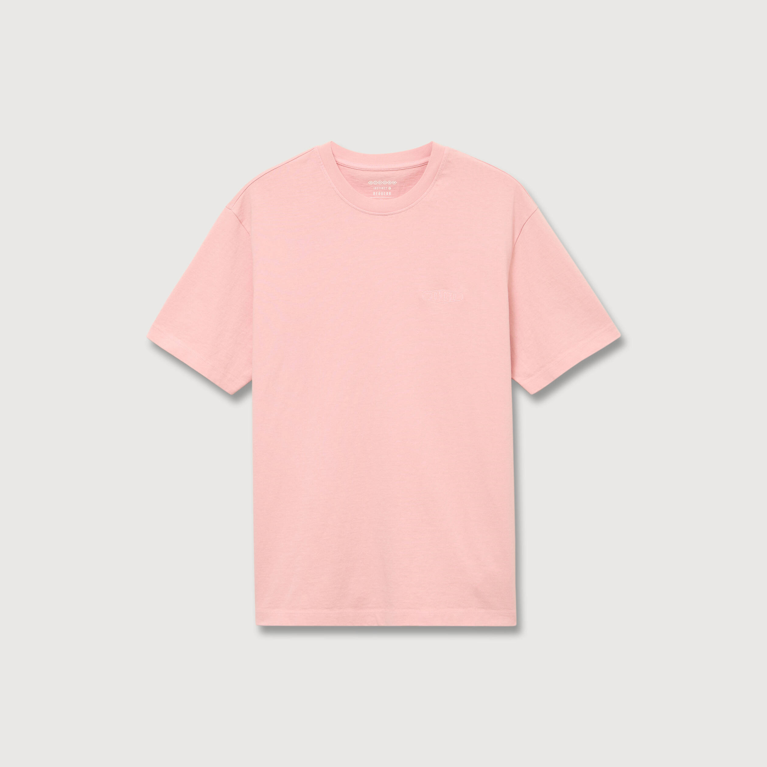 T-shirt ample en coton manches courtes rose poudr&eacute;e homme