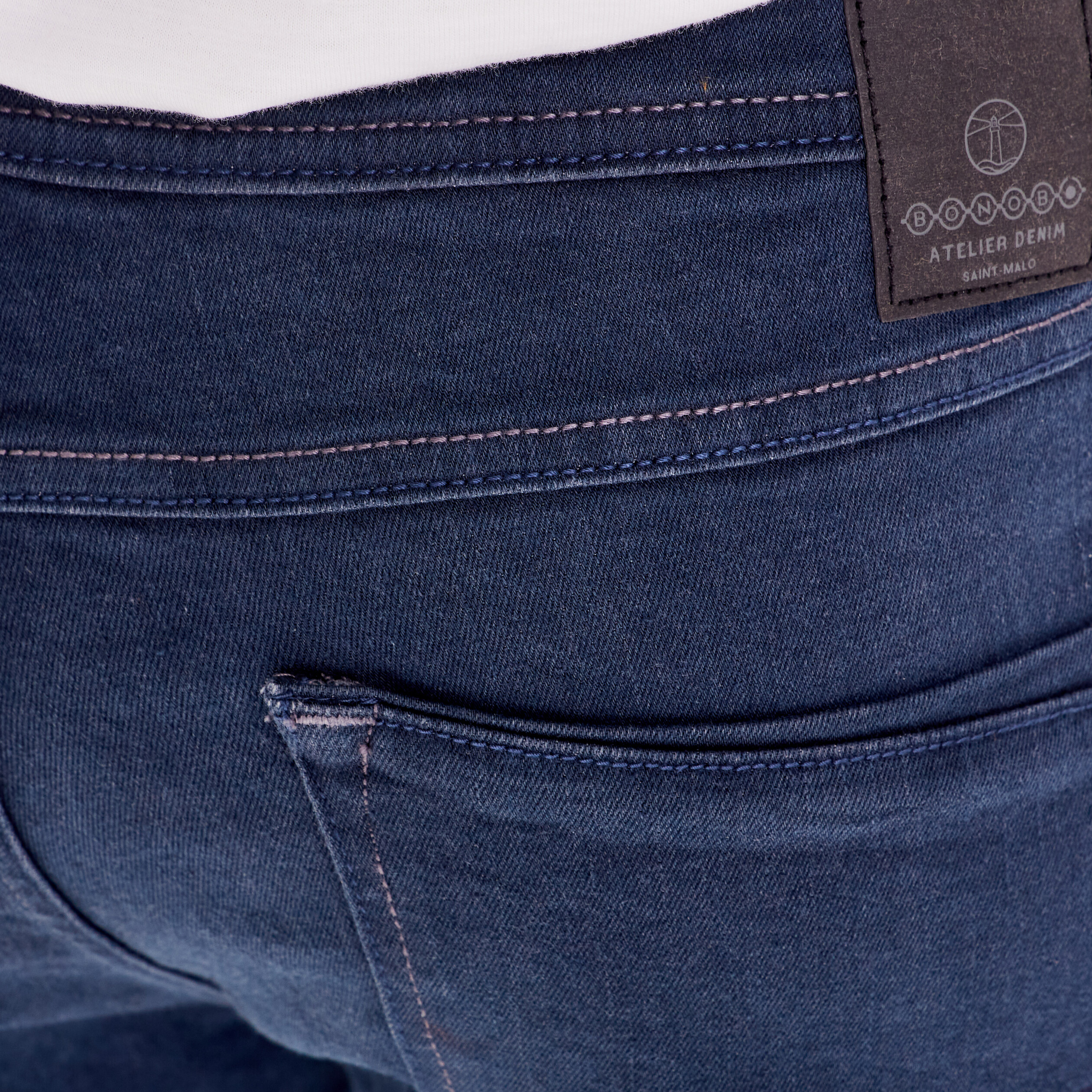 Jeans straight taille standard denim stone homme