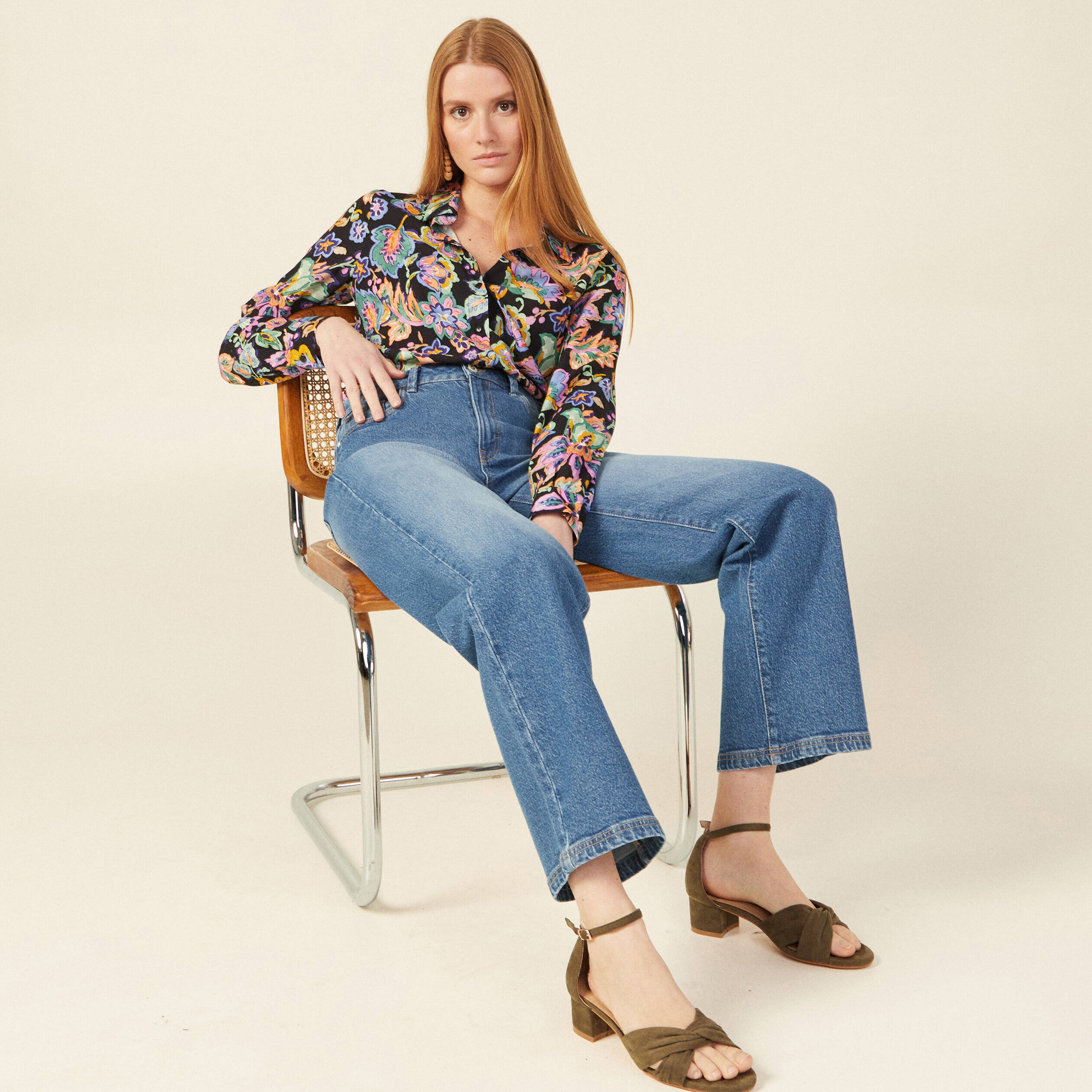 chemise manches longues multicolore femme Chemise manches longues multicolore femme
