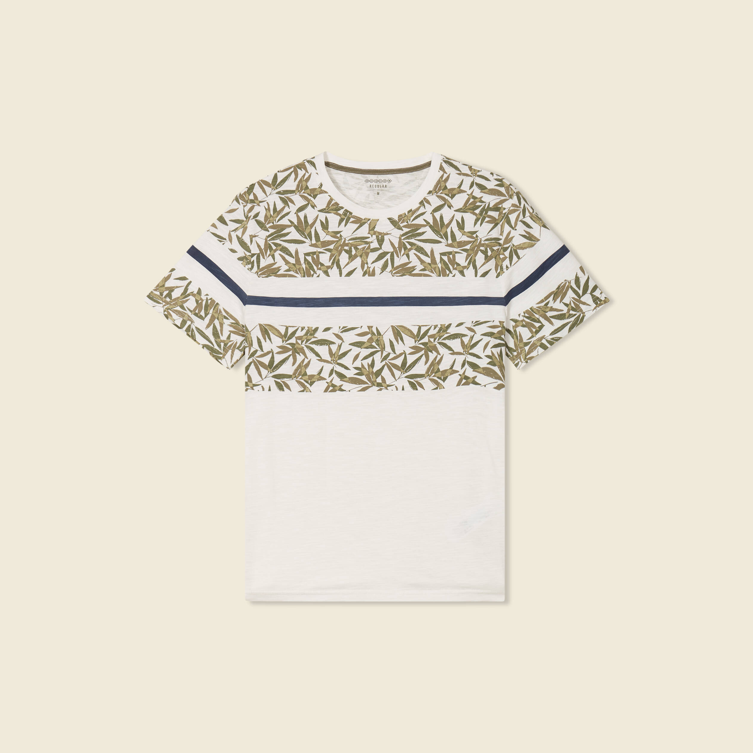 t shirt manches courtes ecru homme T-shirt manches courtes ecru homme