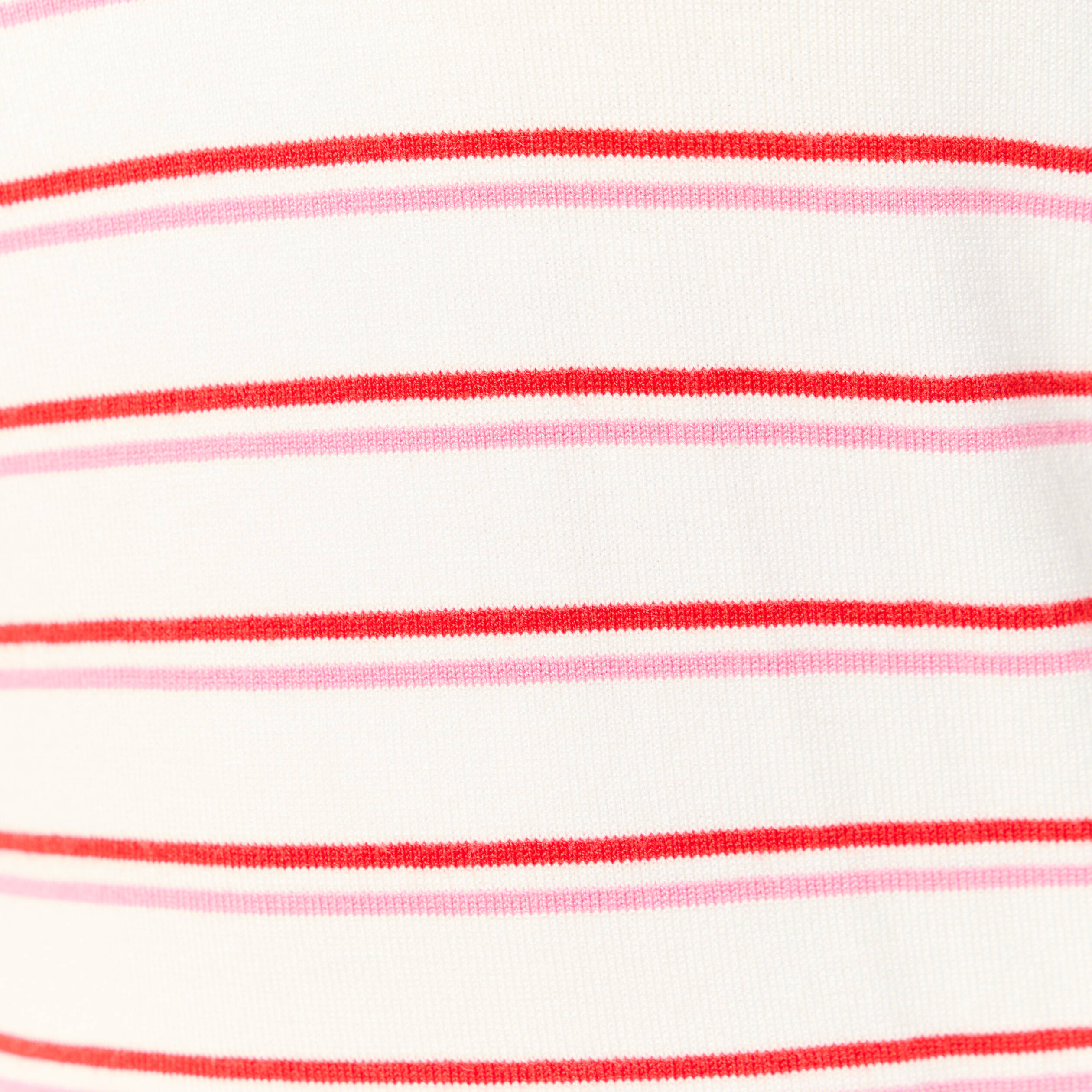 Polo ray&eacute; manches longues blanc femme