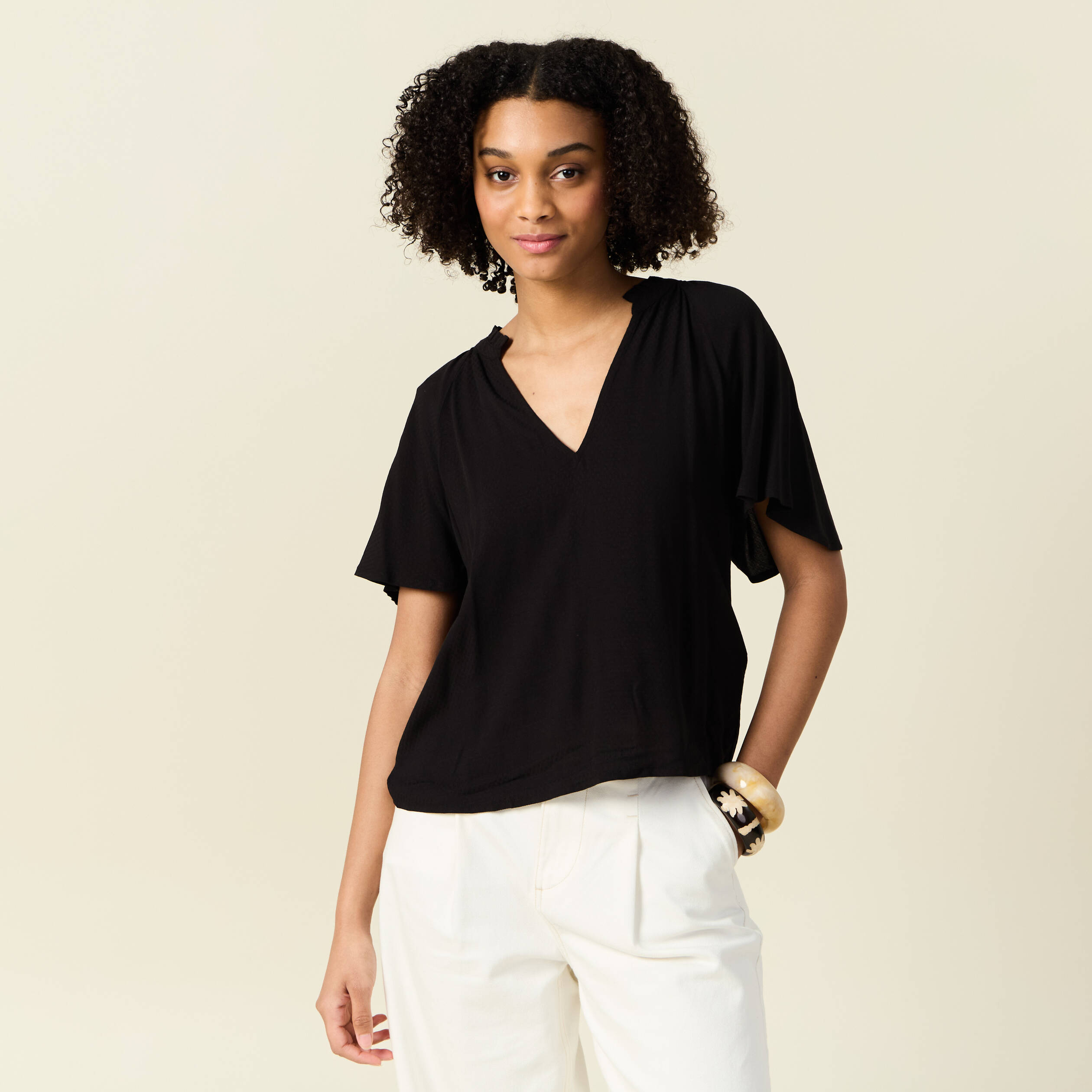 blouse manches courtes noir femme Blouse manches courtes noir femme