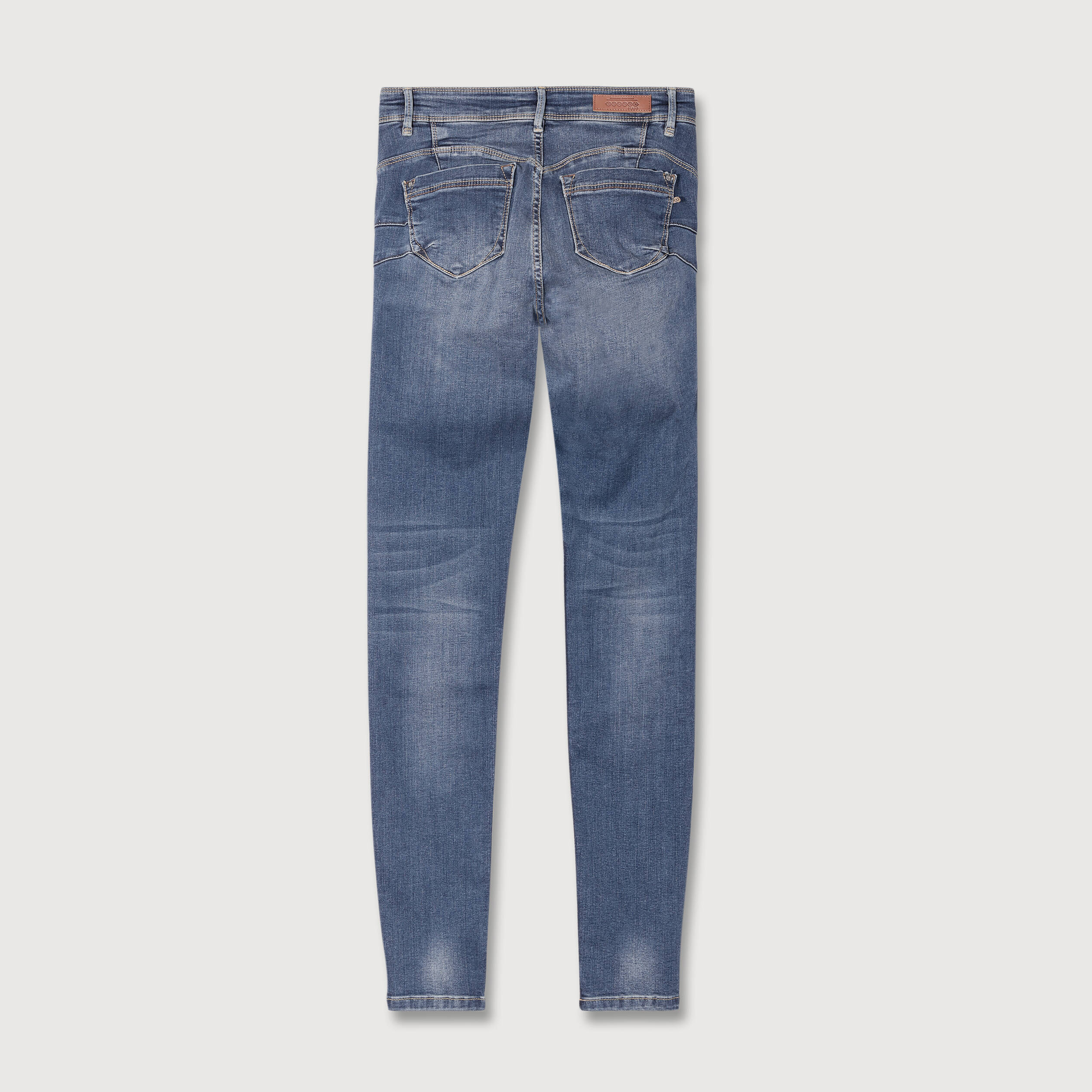 Jeans skinny push-up taille standard denim stone femme