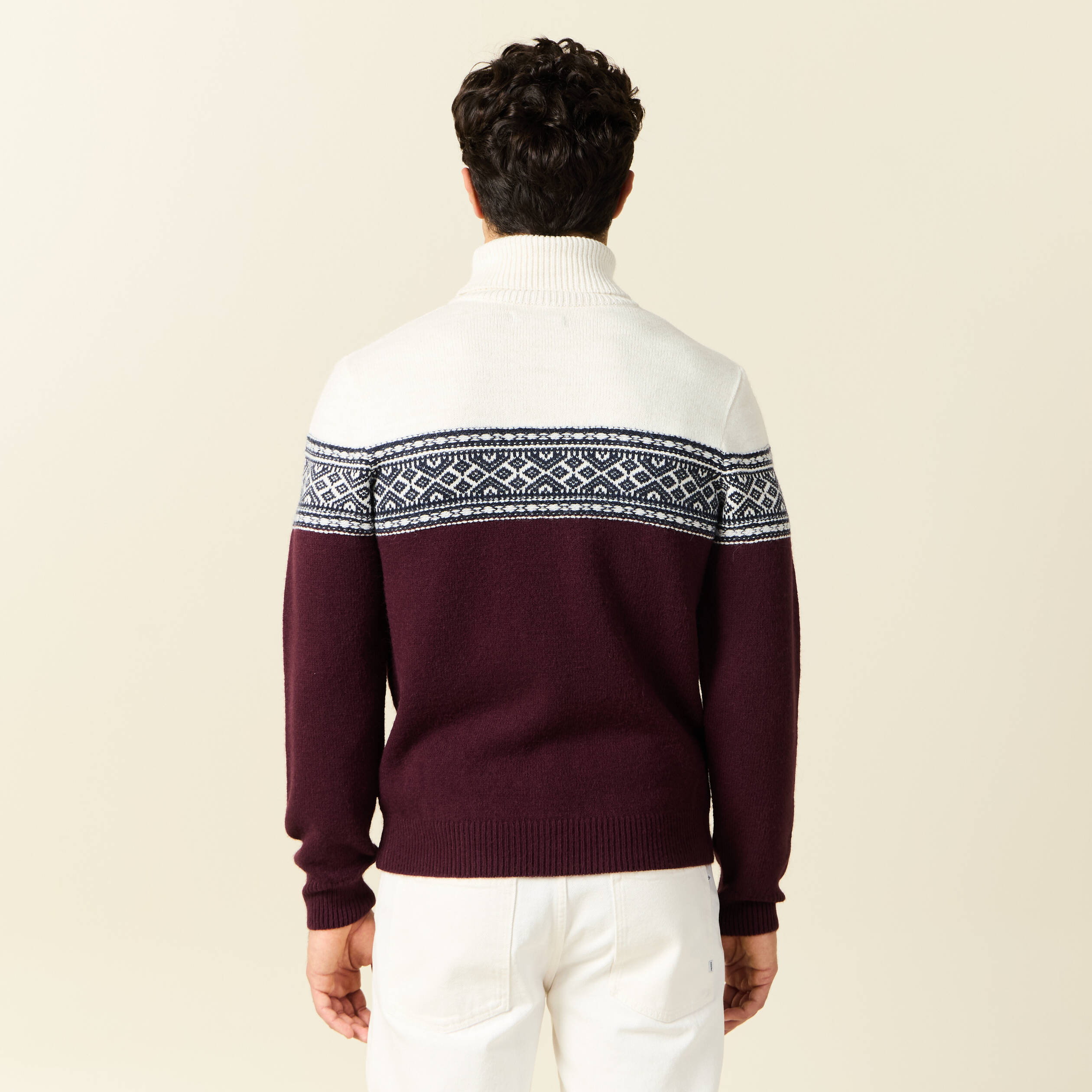 pull manches longues prune homme Pull manches longues prune homme