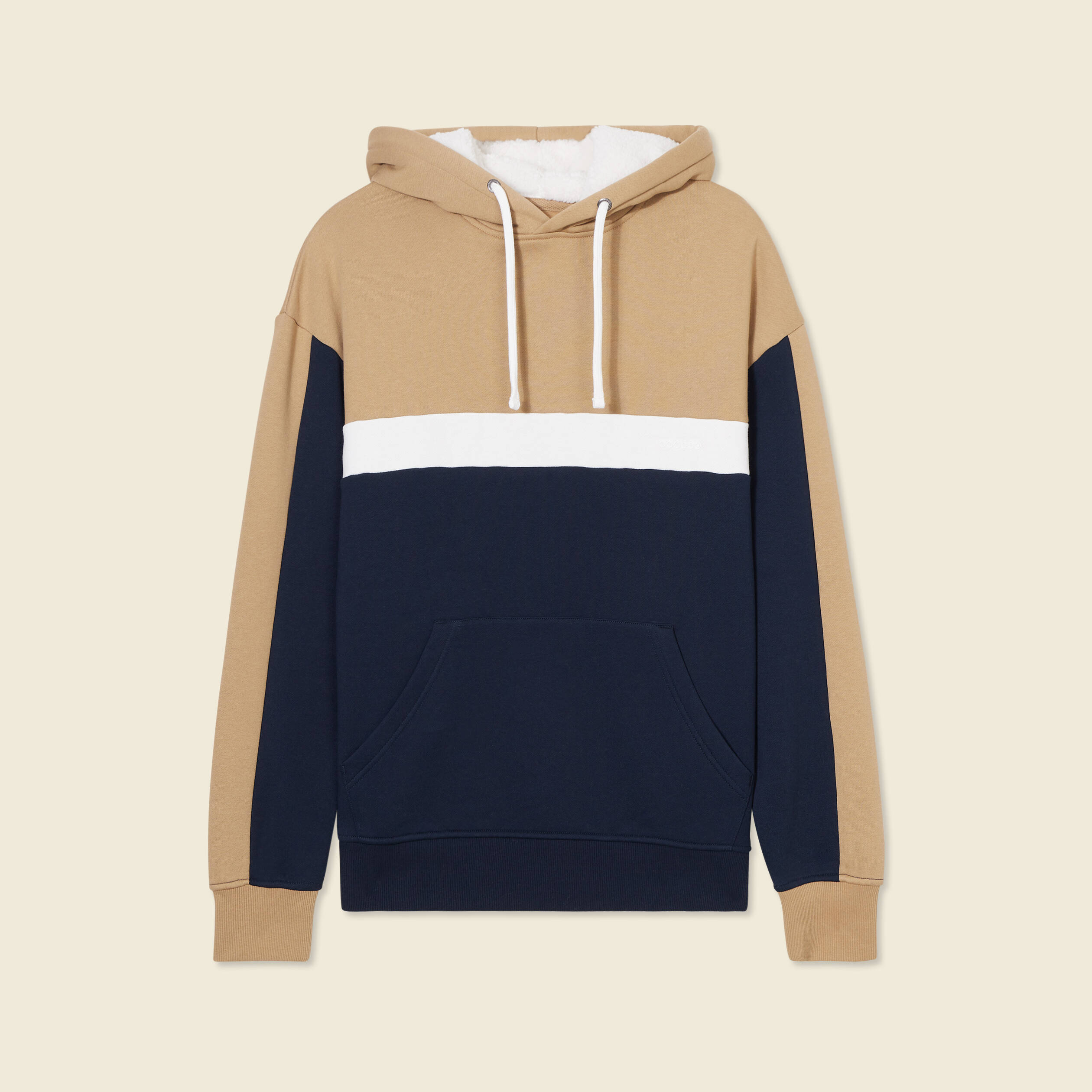 sweat a capuche doublee bleu marine homme Sweat à capuche doublée bleu marine homme