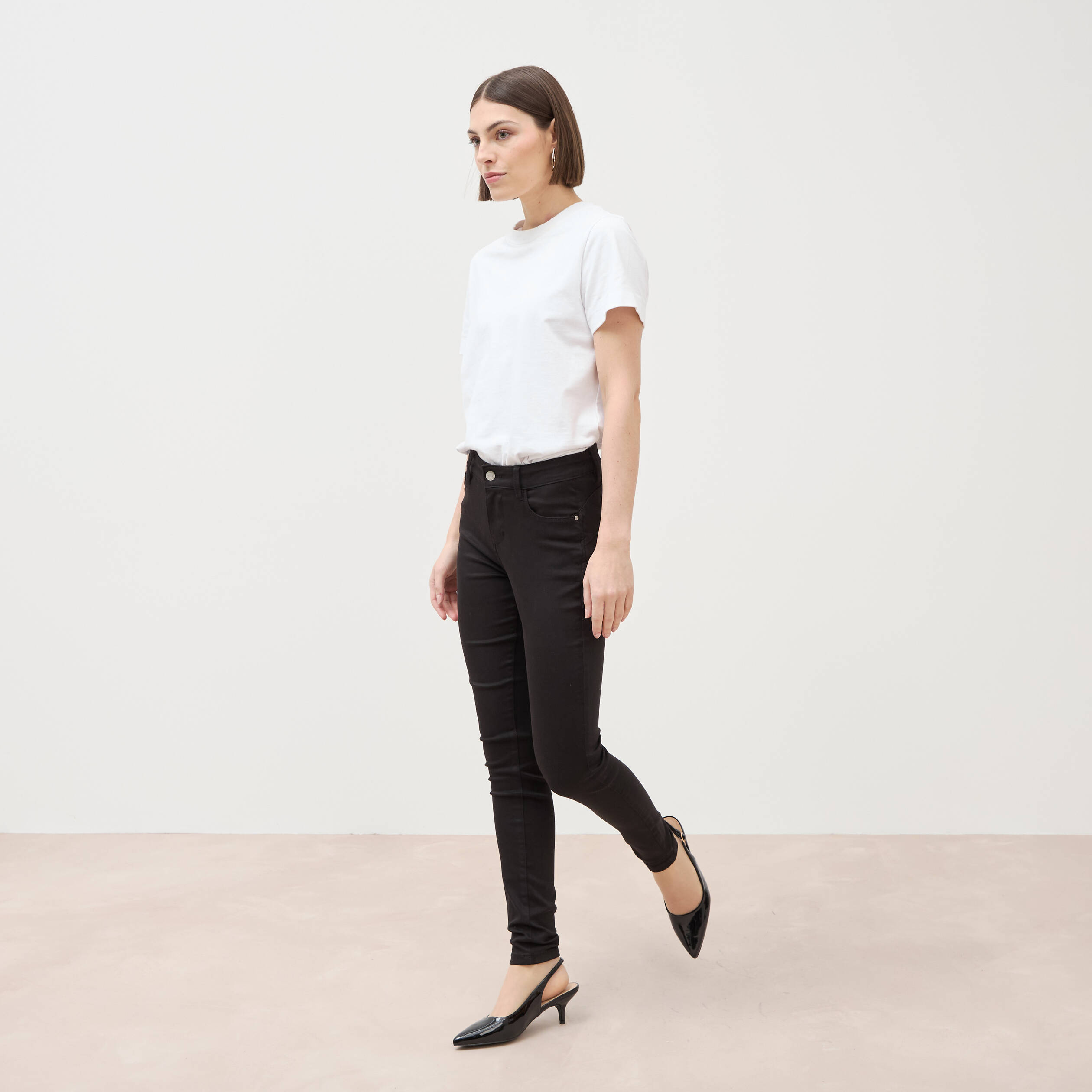 Pantalon Audrey - skinny push up gris fonc&eacute; femme