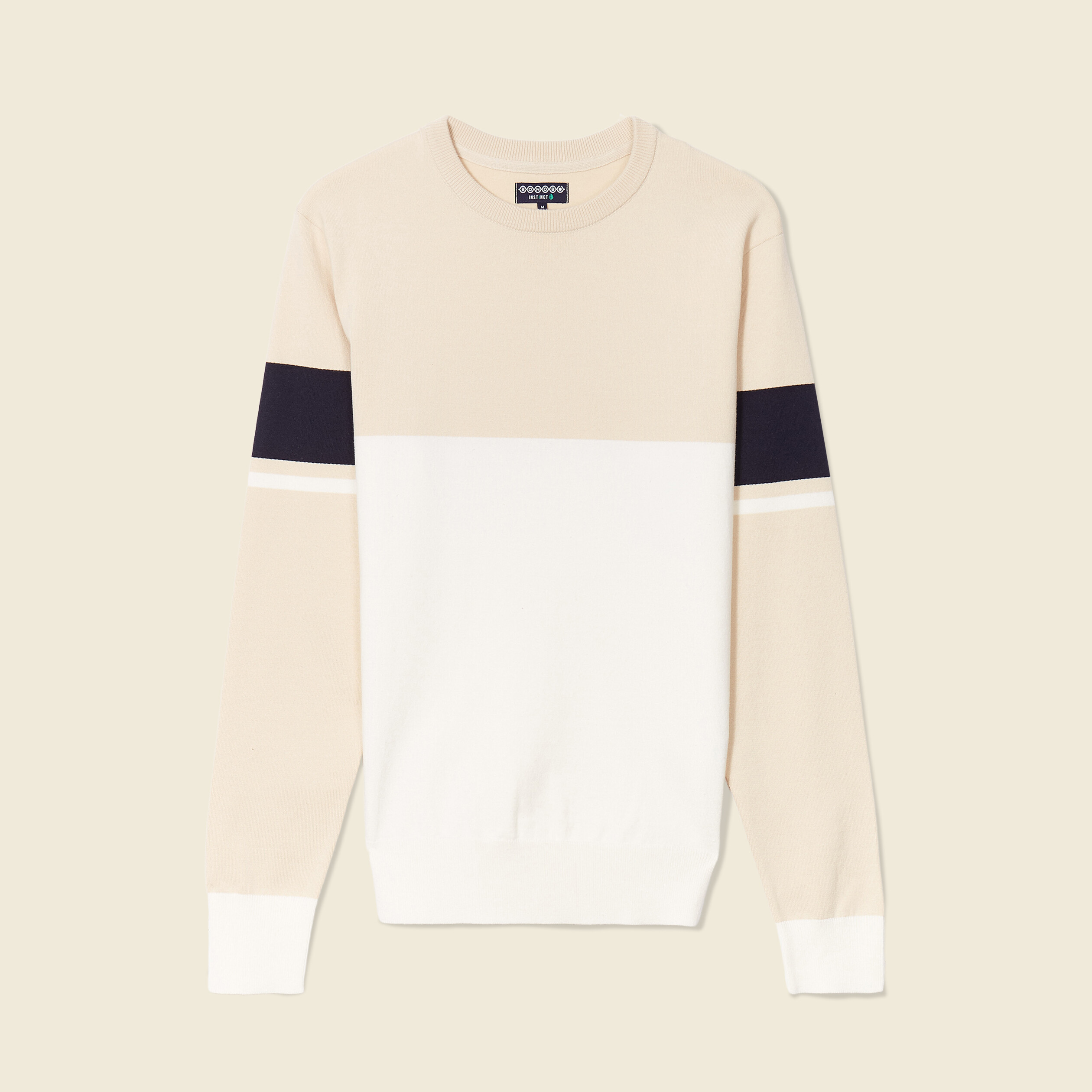 Pull éco-responsable ecru homme