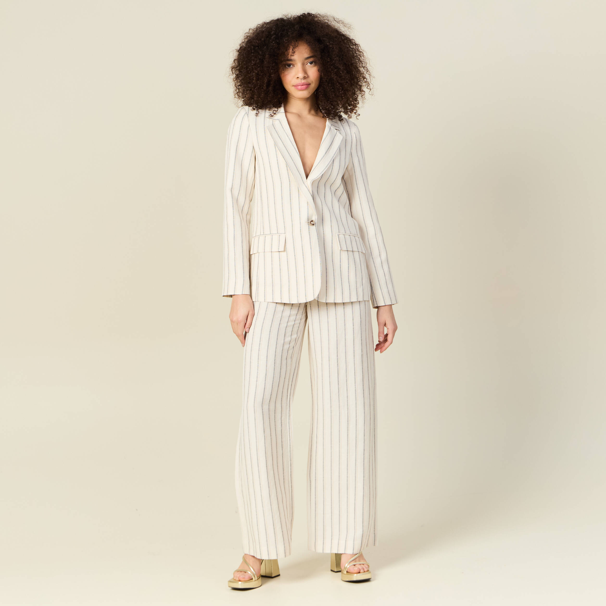 veste blazer manches longues blanc femme Veste blazer manches longues blanc femme