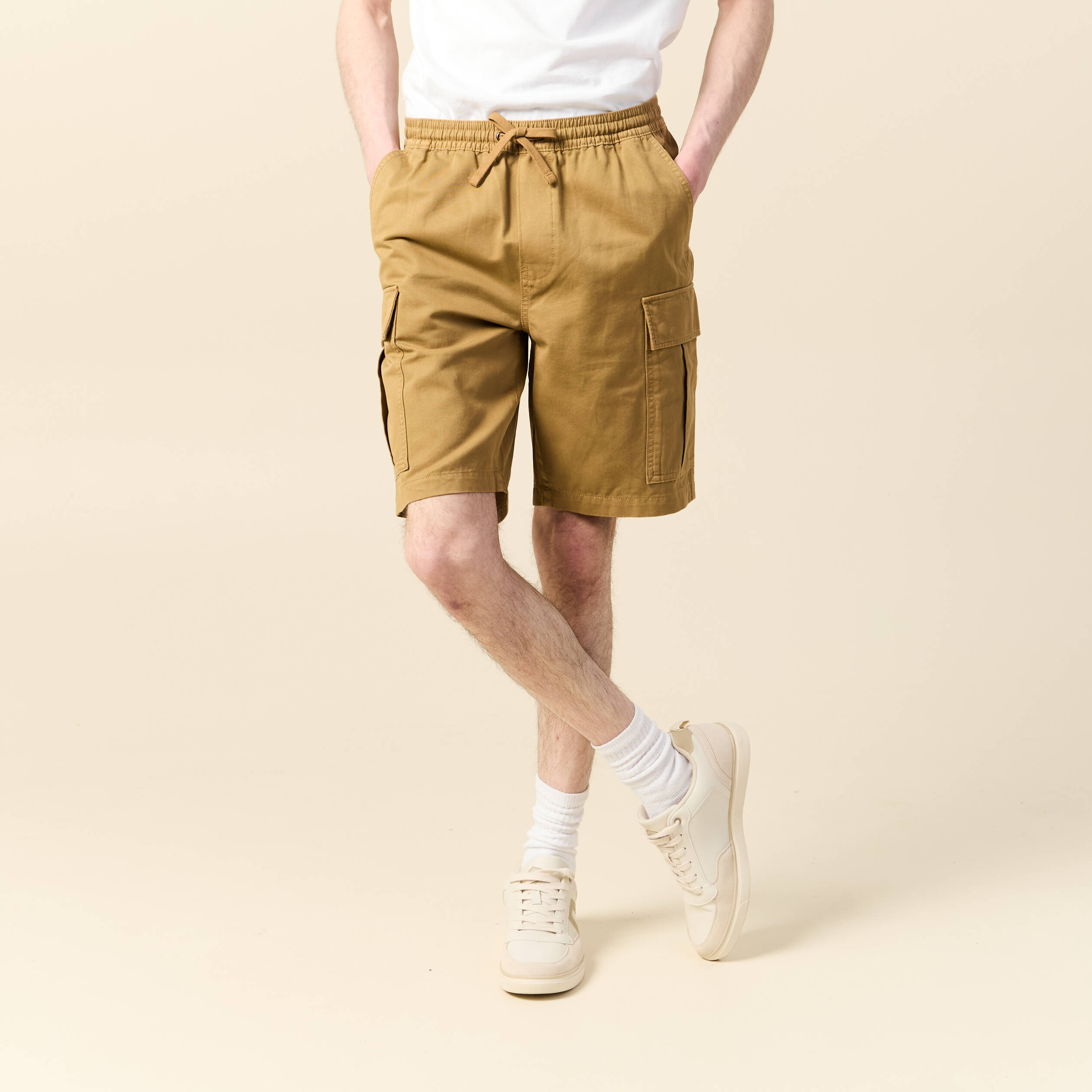 bermuda droit cargo camel homme Bermuda droit cargo camel homme