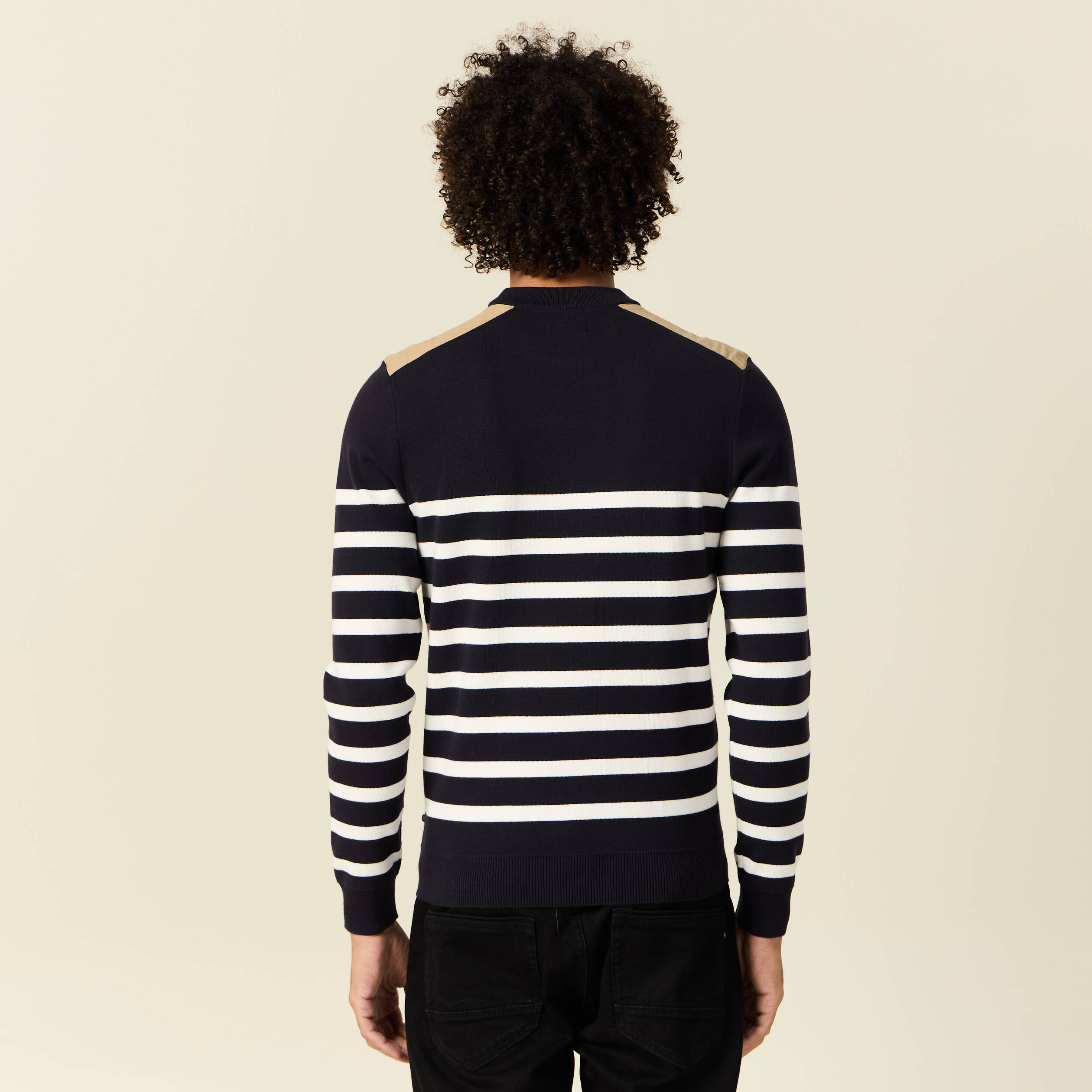 pull manches longues bleu fonce homme Pull manches longues bleu foncé homme