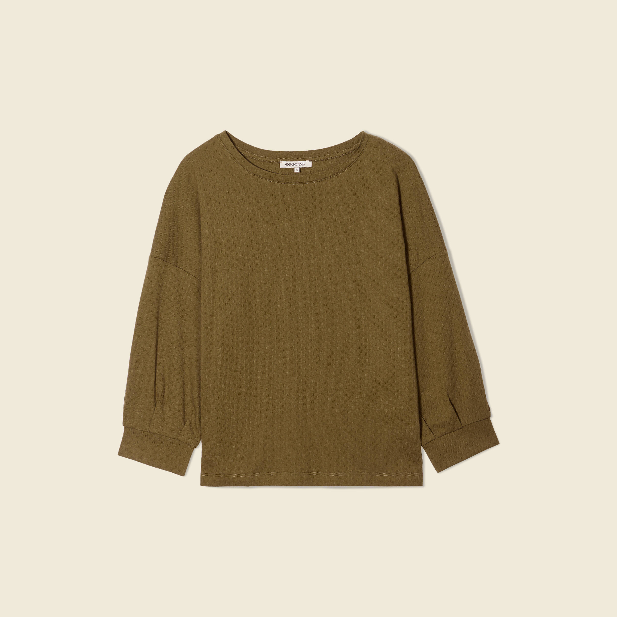 t shirt manches 34 vert kaki femme T-shirt manches 3/4 vert kaki femme
