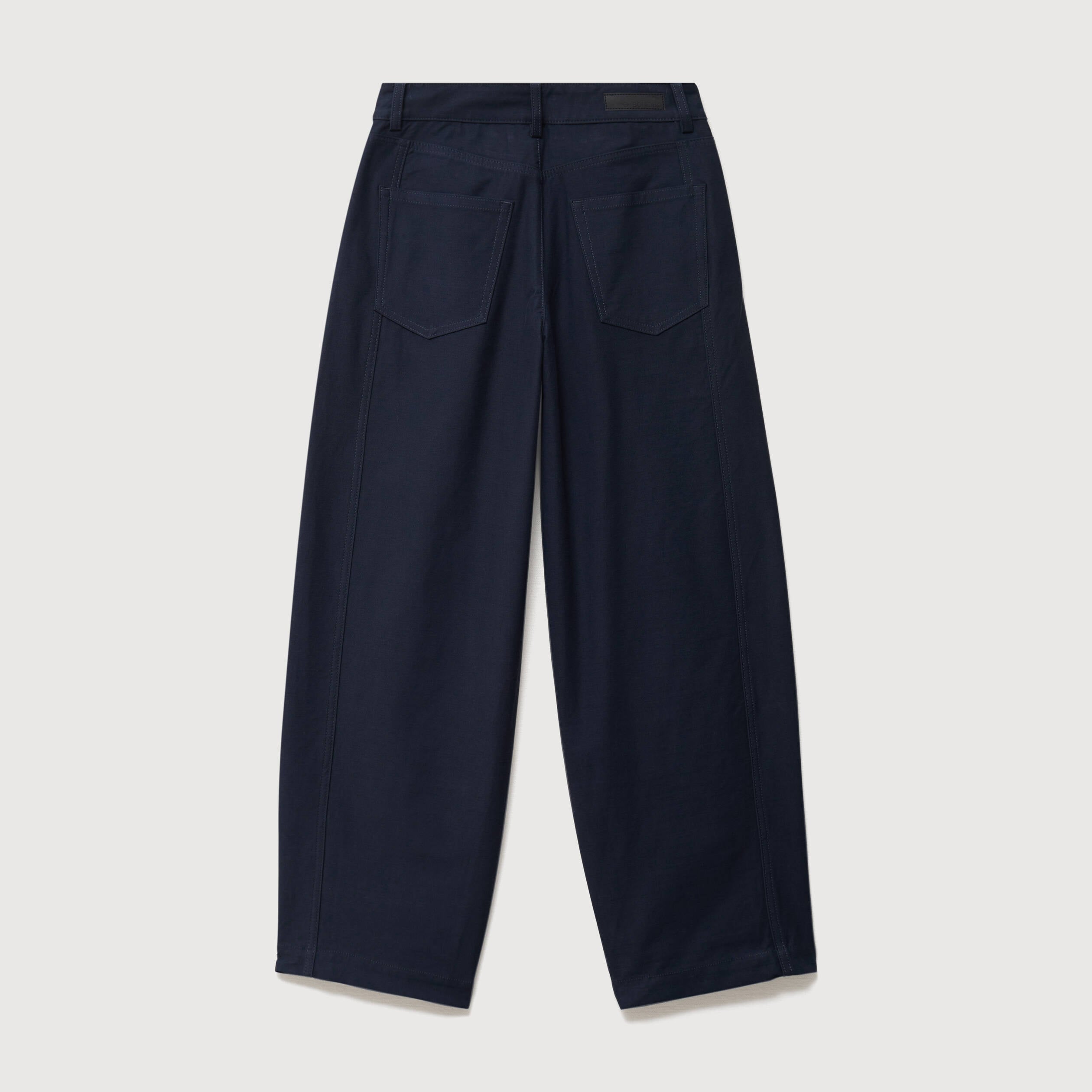 Pantalon coupe regular bleu marine femme