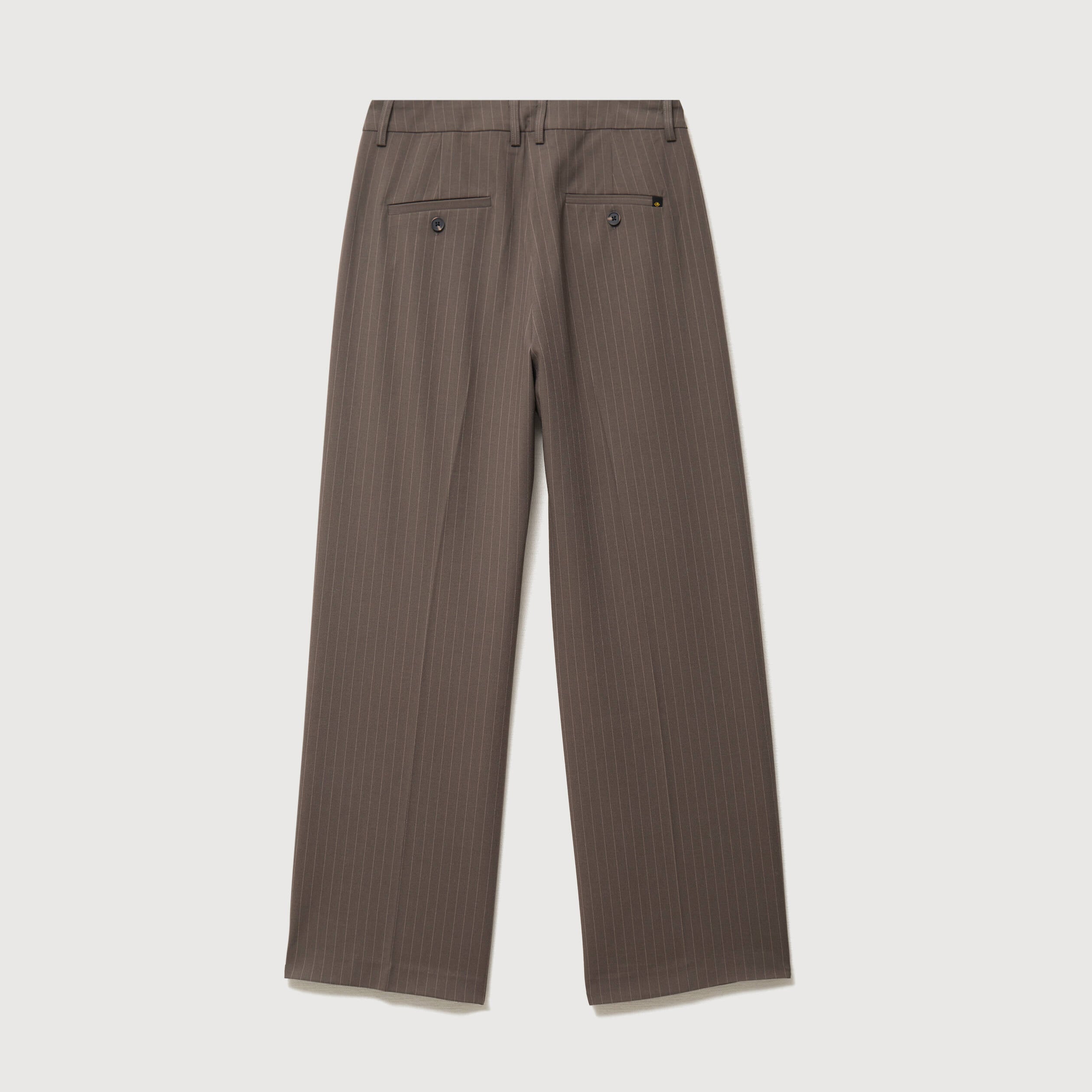 Pantalon droit taille haute taupe femme