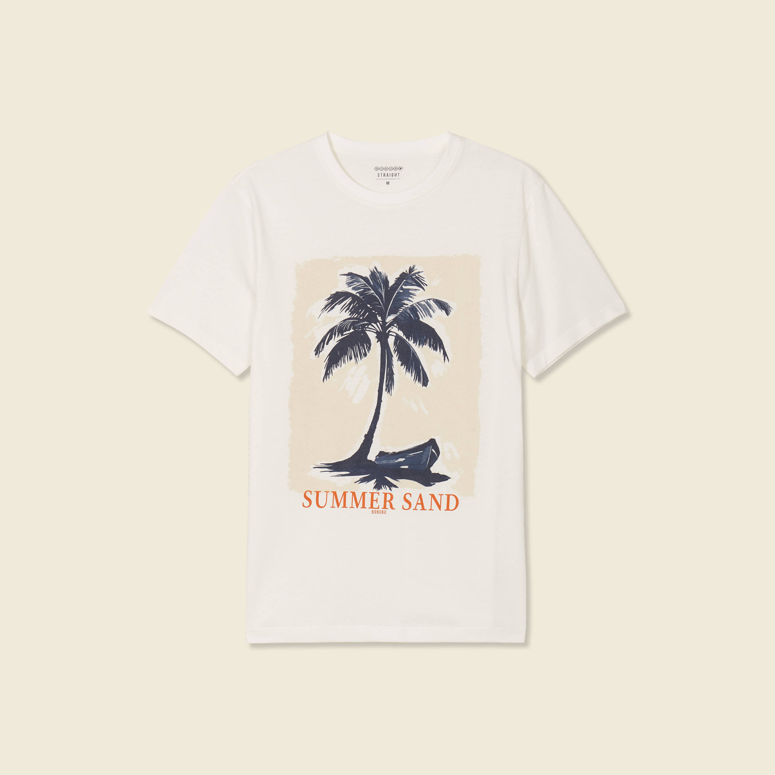 t shirt manches courtes ecru homme T-shirt manches courtes ecru homme