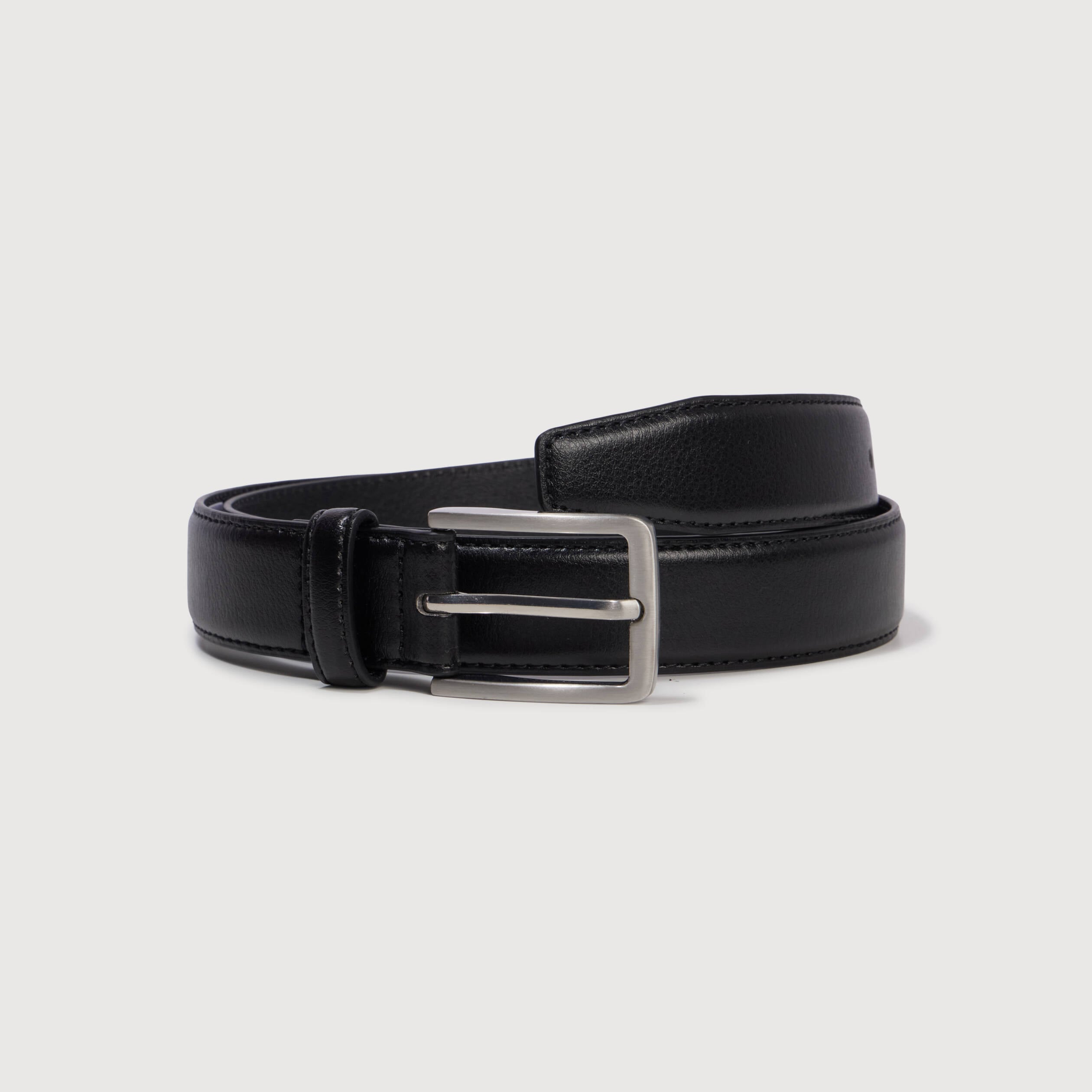 Ceinture fine noir homme