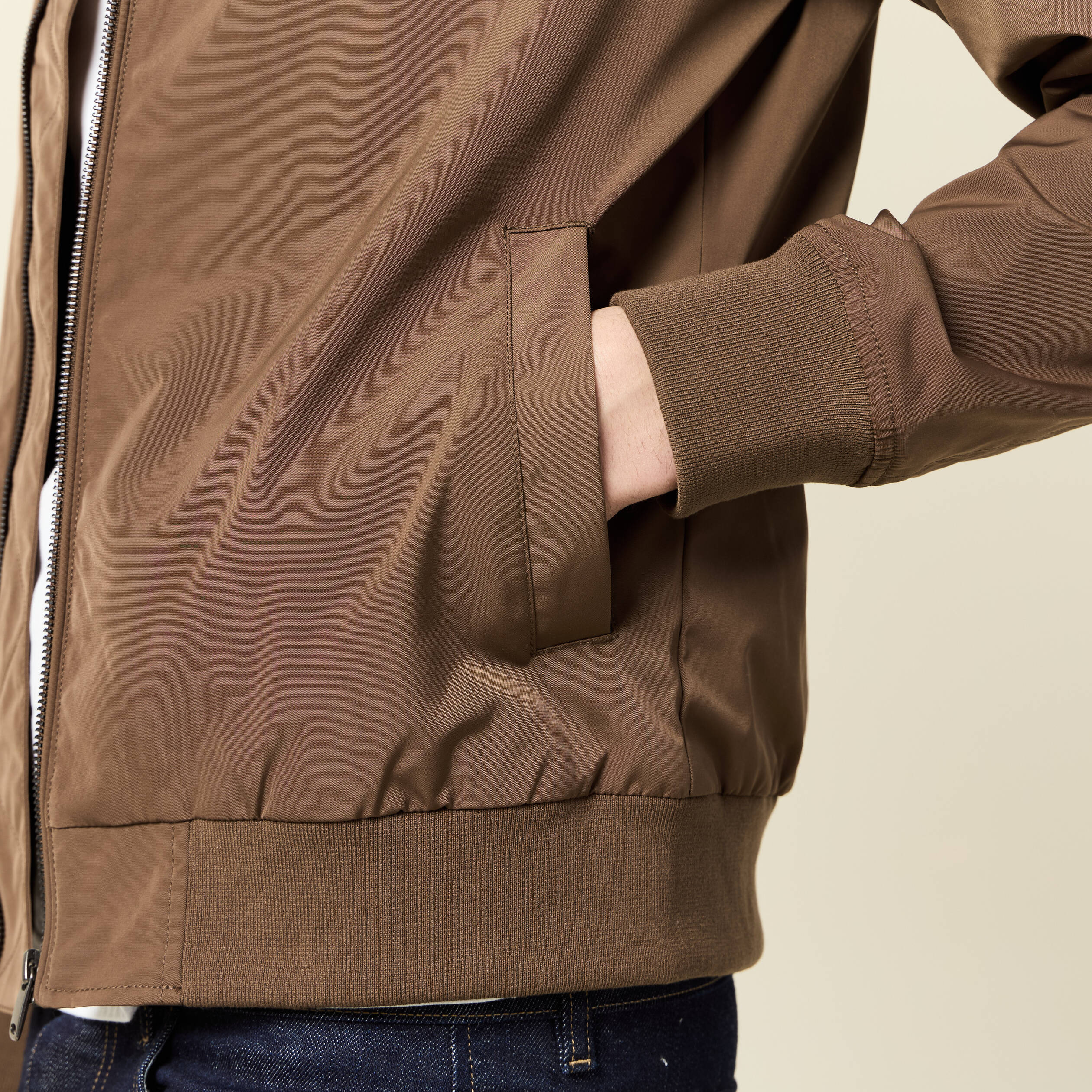 blouson teddy eco responsable marron homme Blouson teddy éco-responsable marron homme