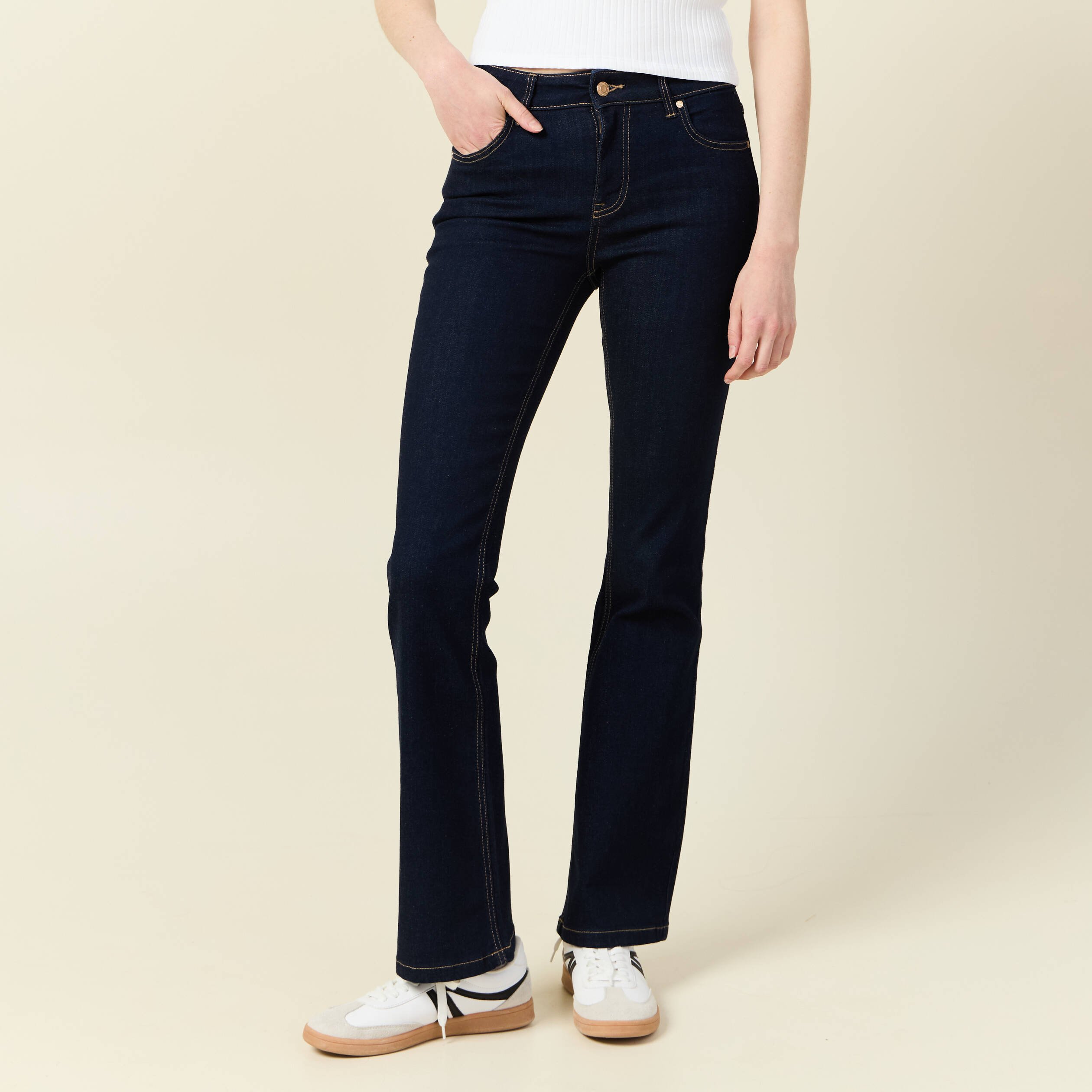 jeans bootcut denim brut rinse femme Jeans bootcut denim brut rinse femme