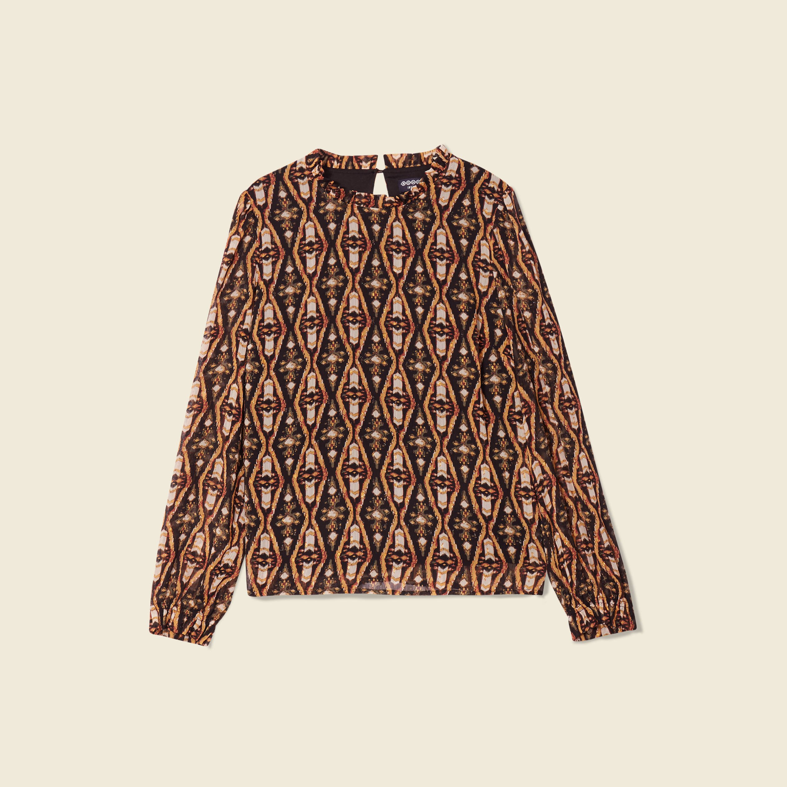 Blouse co responsable camel femme