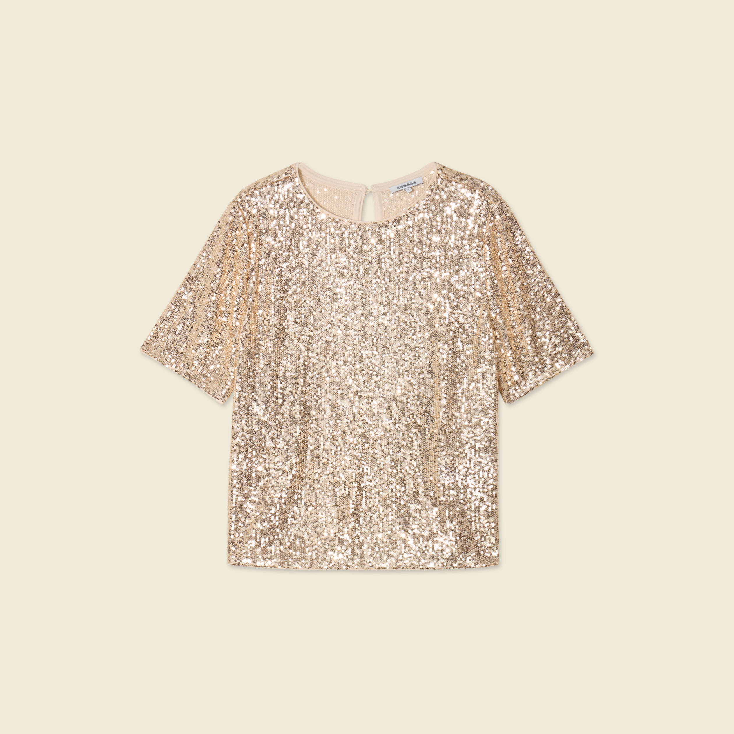 t shirt manches courtes creme femme T-shirt manches courtes creme femme