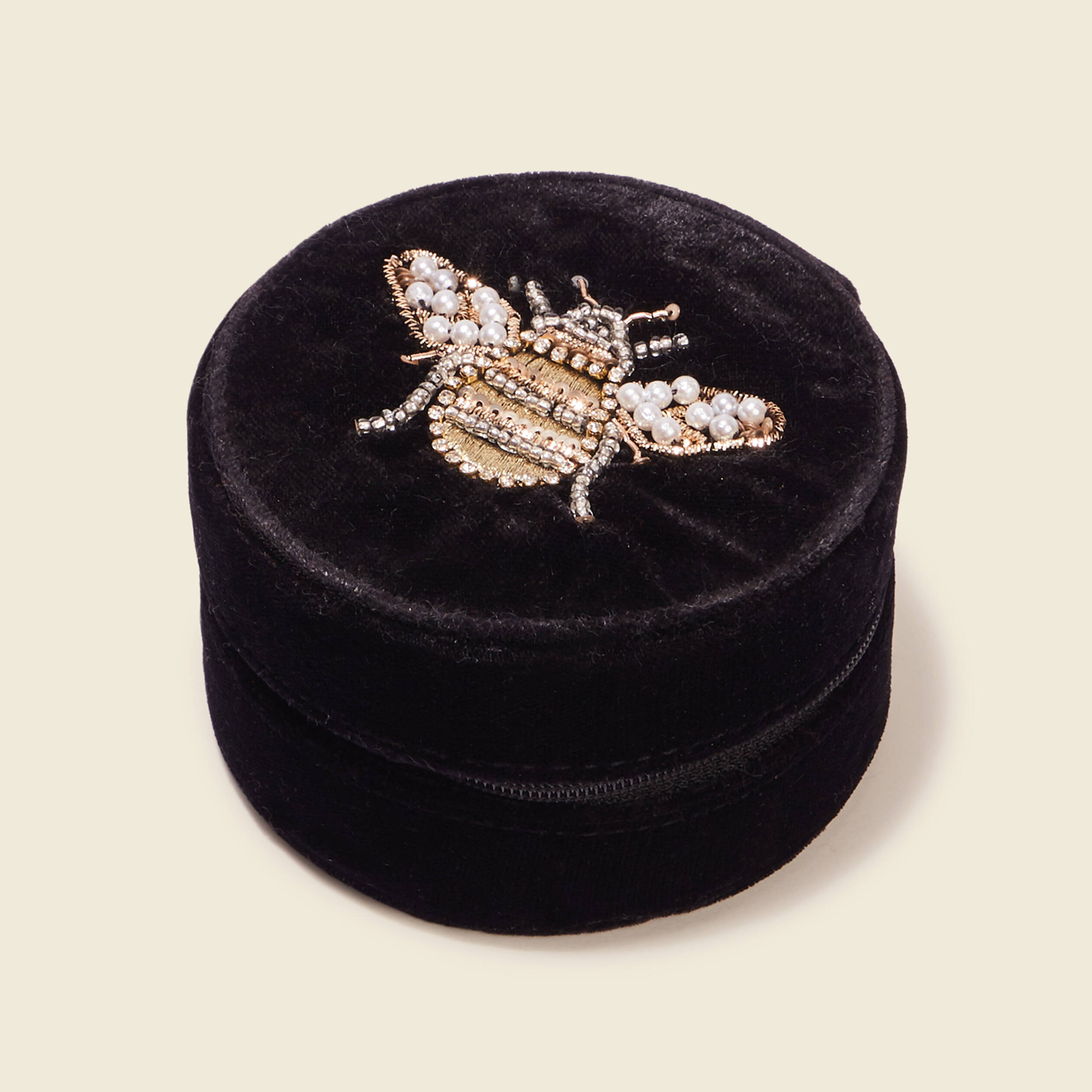 Boîte à bijoux ronde noir femme