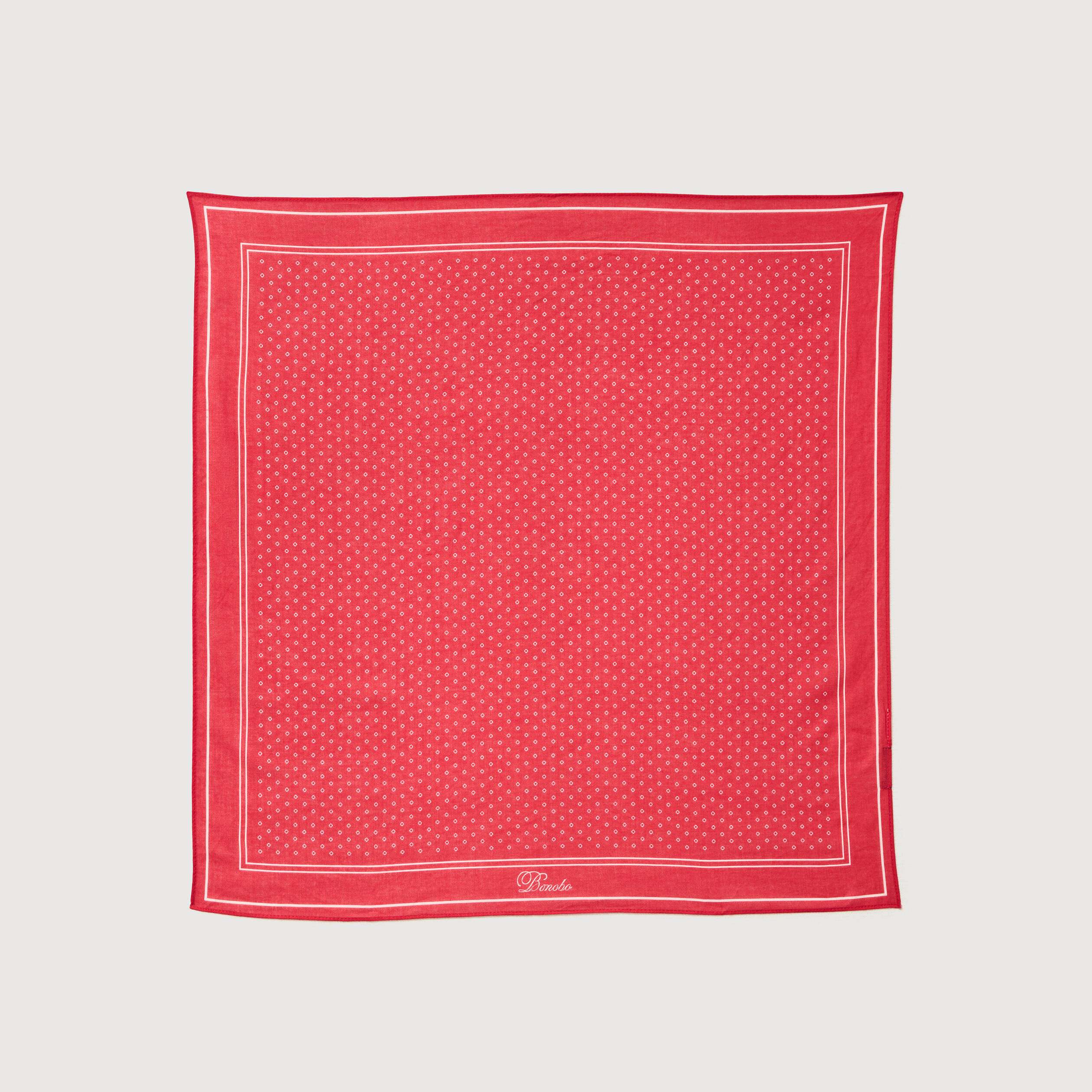 Foulard en coton rouge homme