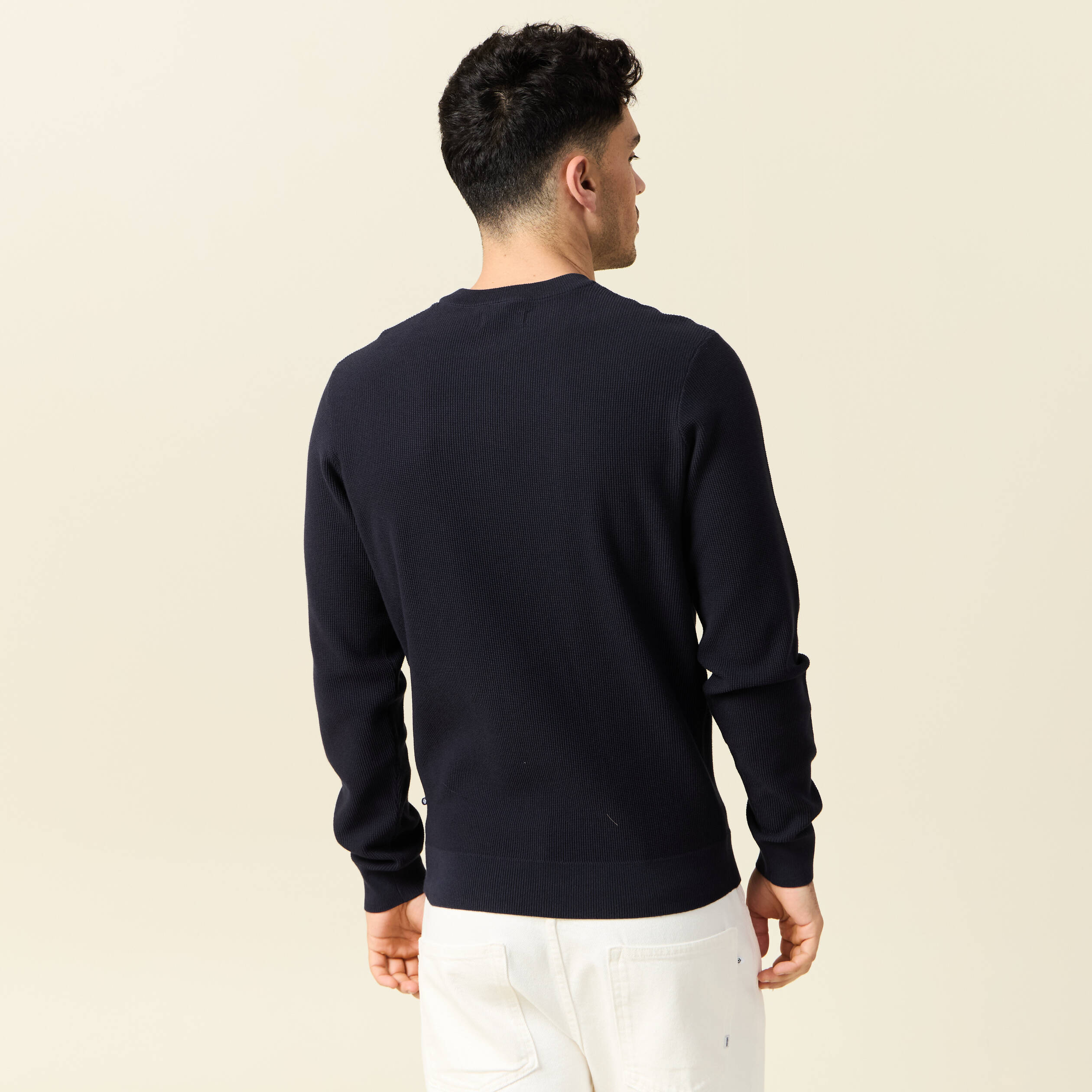 pull eco responsable bleu marine homme Pull éco-responsable bleu marine homme