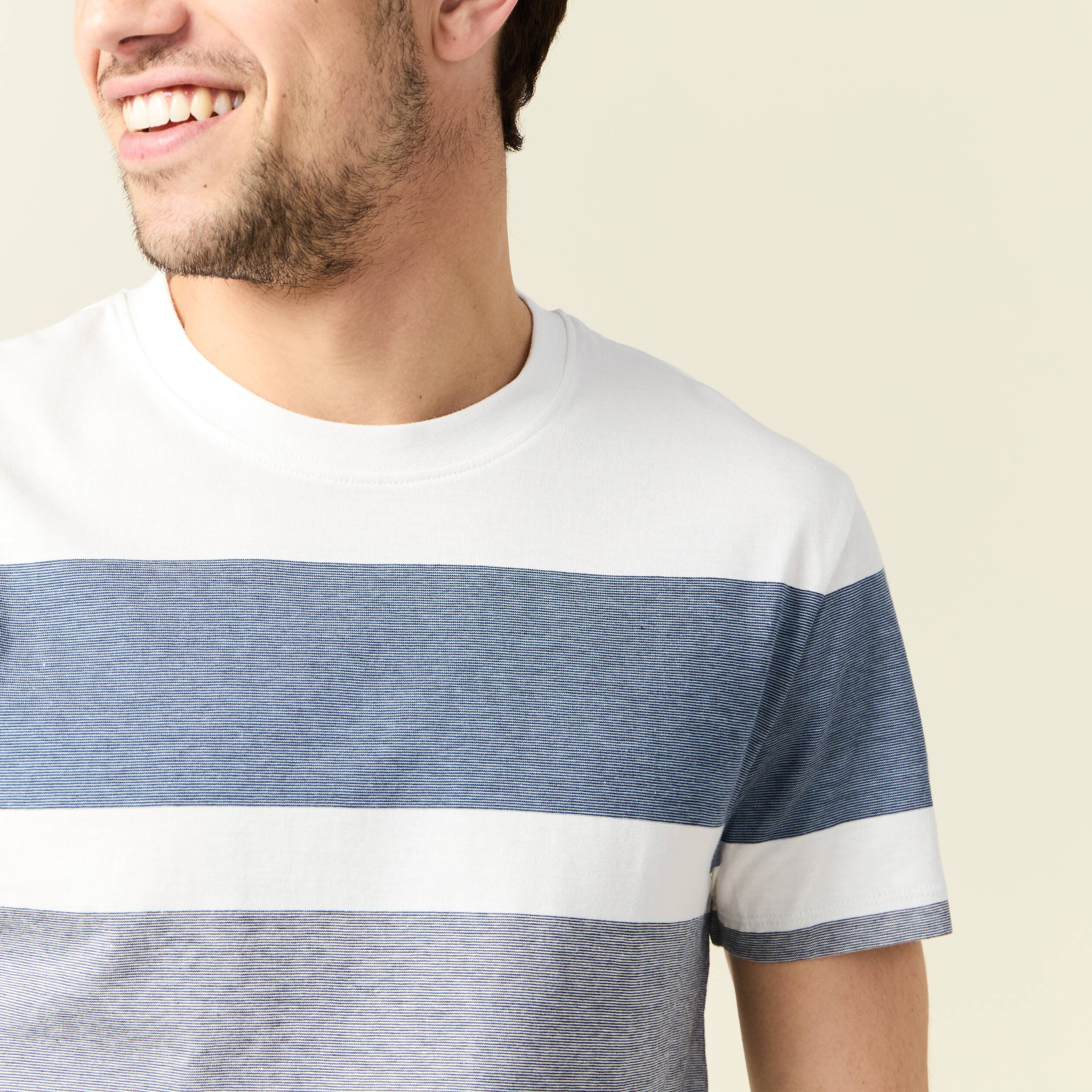 t shirt manches courtes bleu gris homme T-shirt manches courtes bleu gris homme